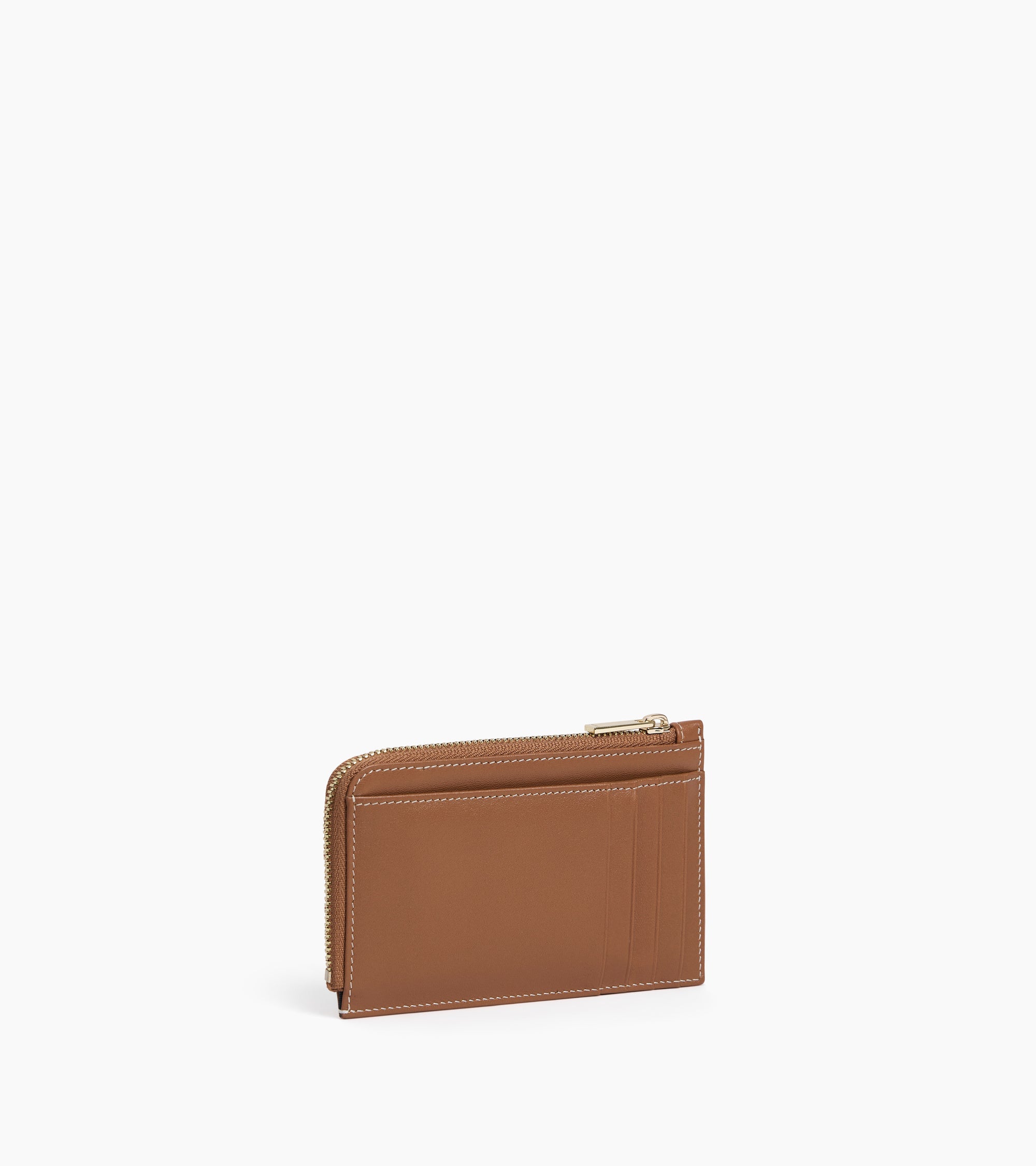 Albertine zipped card holder in smooth leather