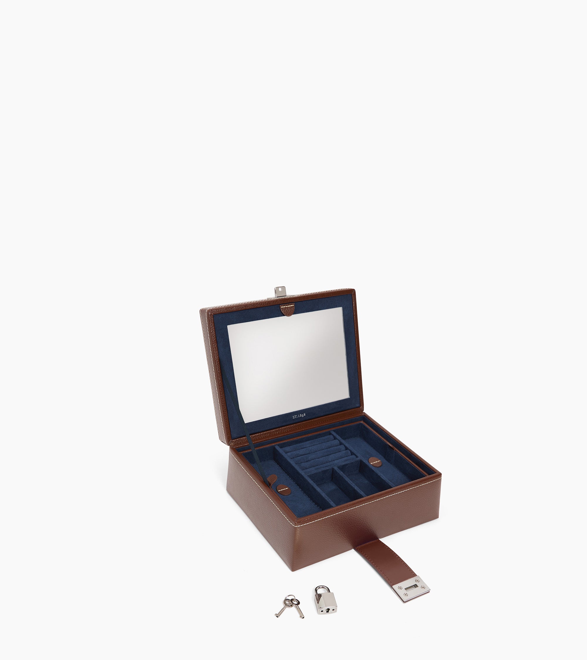 Medium jewelry box in leather