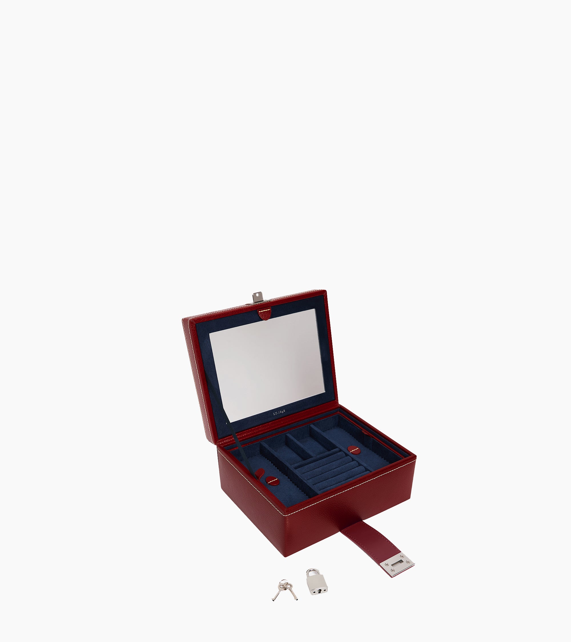 Mittlere Schmuckbox aus Leder