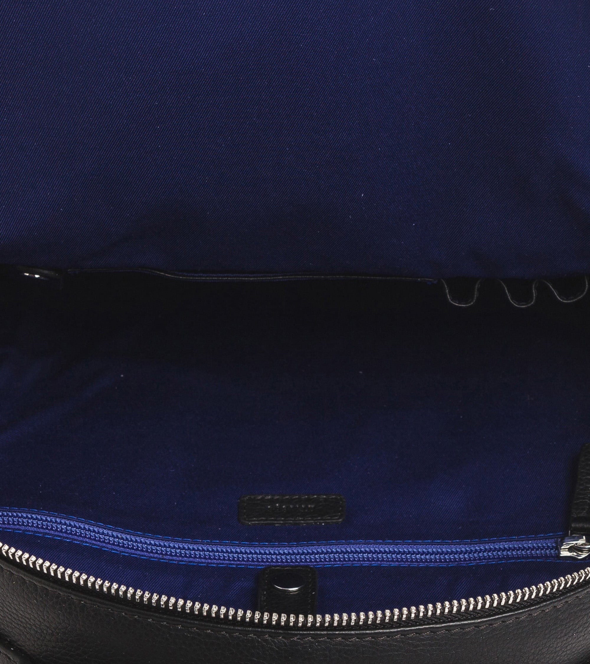 Rucksack Charles aus genarbtem Leder mit Reißverschluss