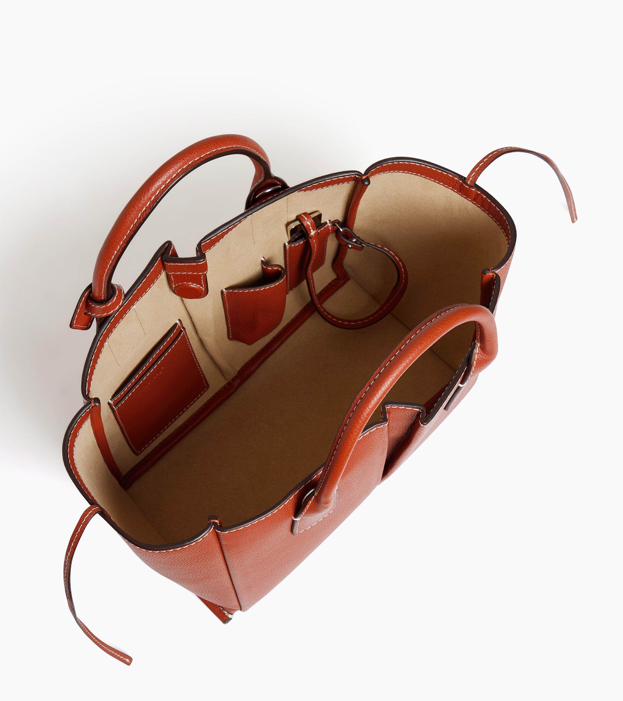 Kleine Handtasche Elena aus genarbtem Leder