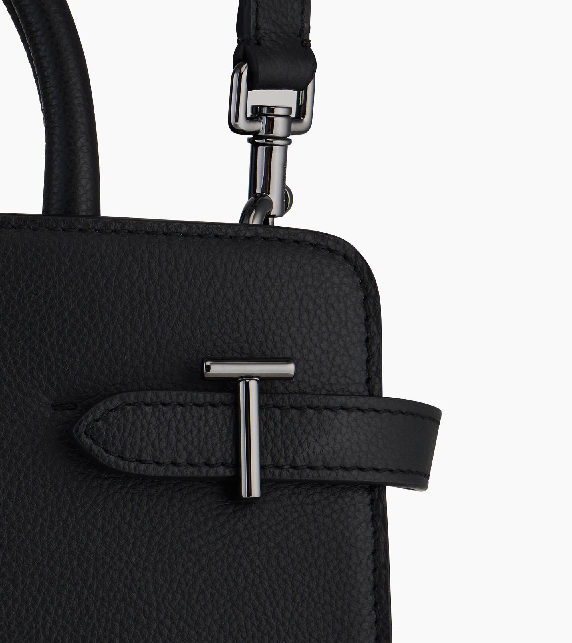 Mittelgroße Handtasche Emilie aus genarbtem Leder