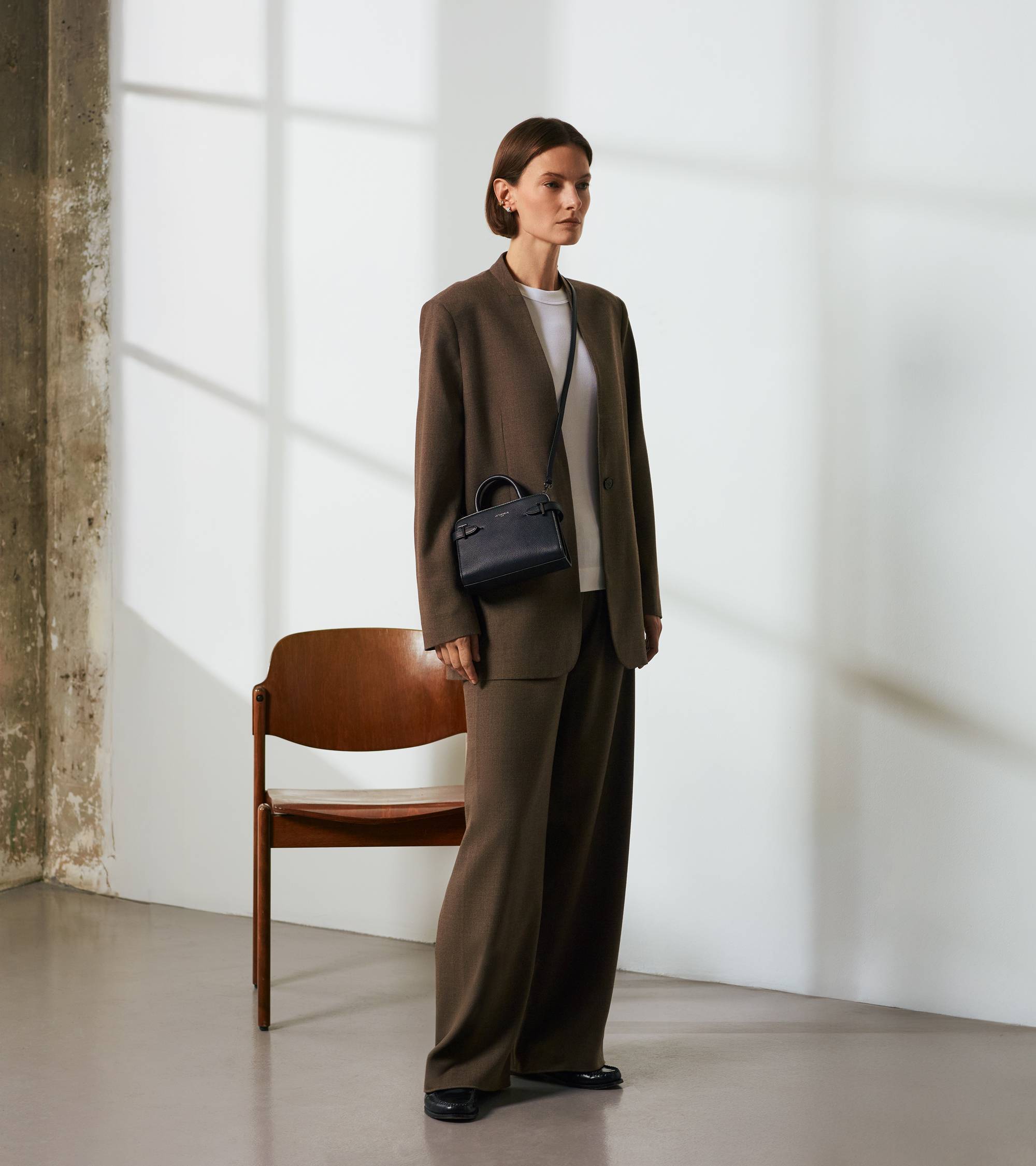 Mini-Handtasche Emilie aus Glattleder in Metallic-Look