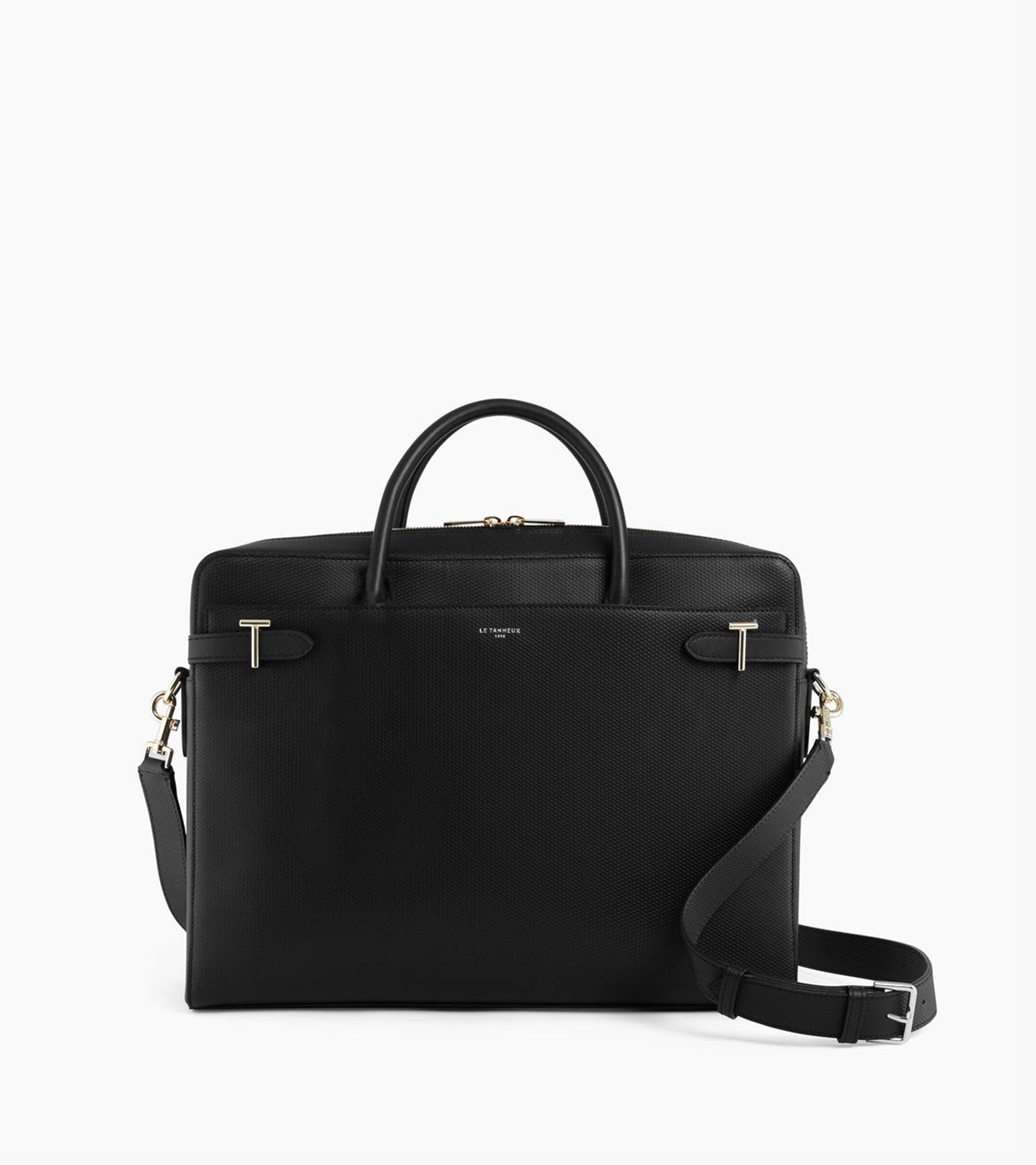 Aktentasche Emilie 15 Zoll aus monogrammiertem Leder