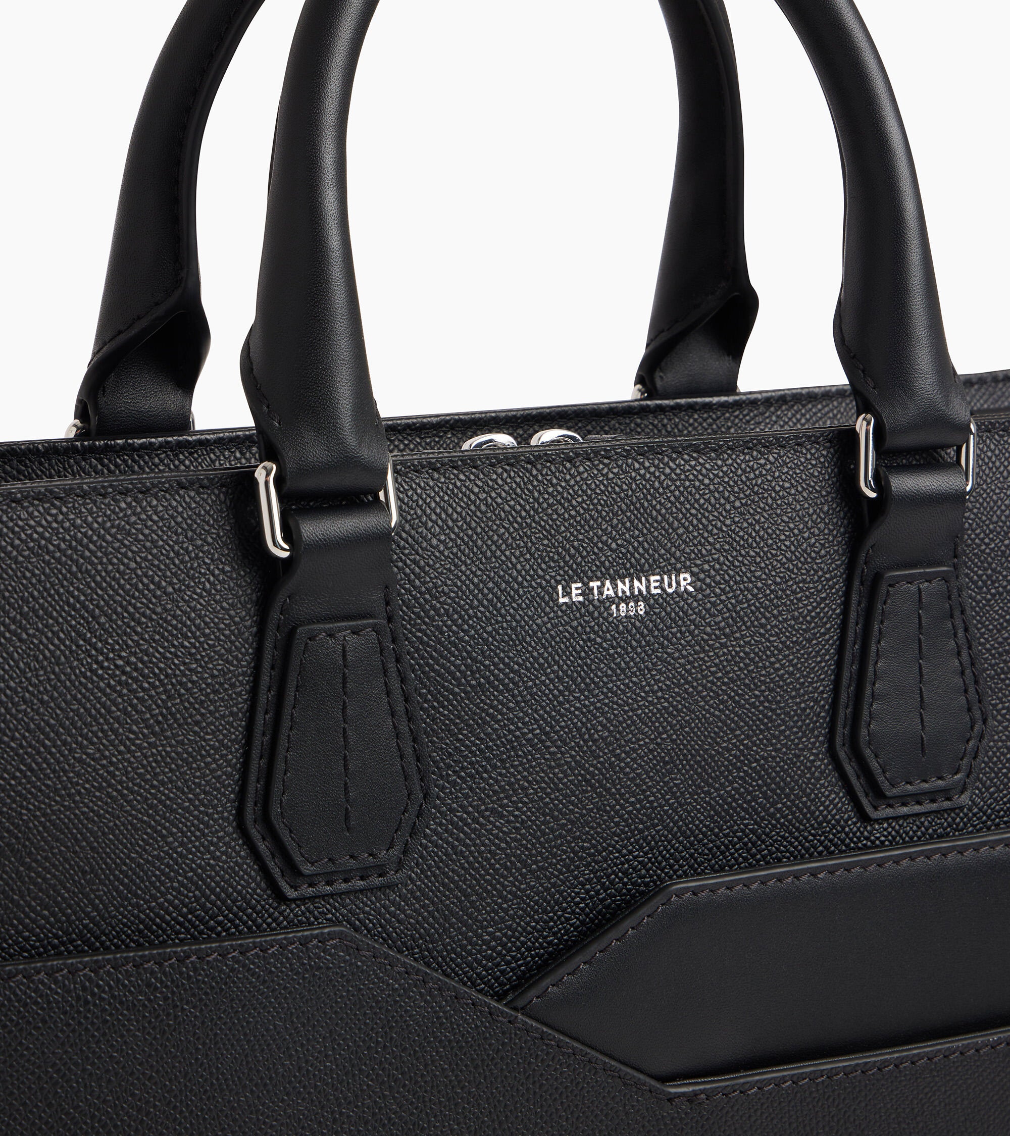 Dünne Aktentasche Gaston aus genarbtem Kreuzleder 15-Zoll