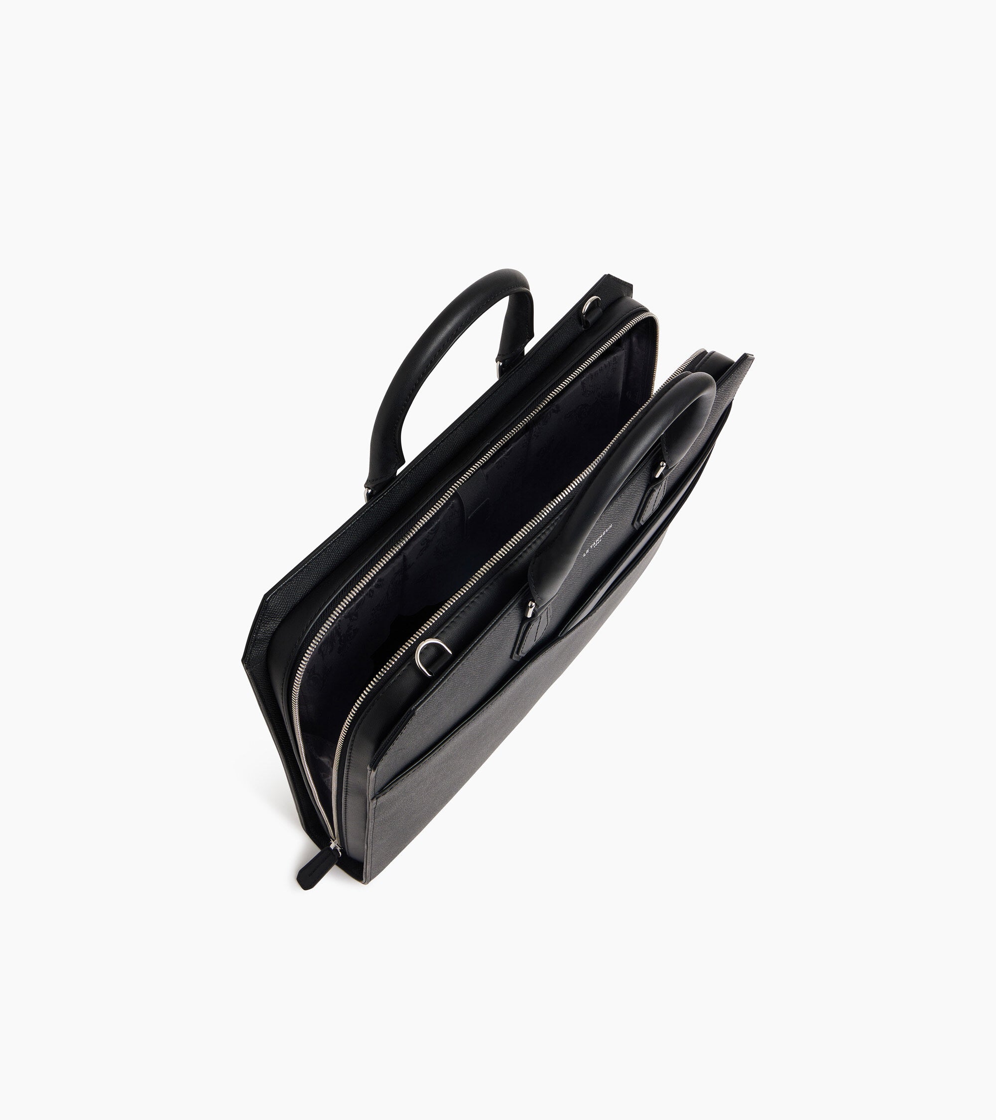 Dünne Aktentasche Gaston aus genarbtem Kreuzleder 15-Zoll