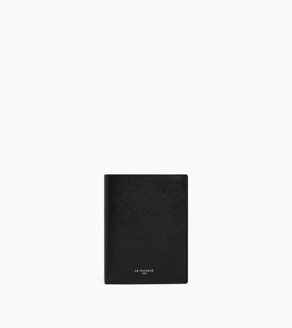 Große Bifold-Brieftasche mit Reißverschluss Lucien aus genarbtem Leder