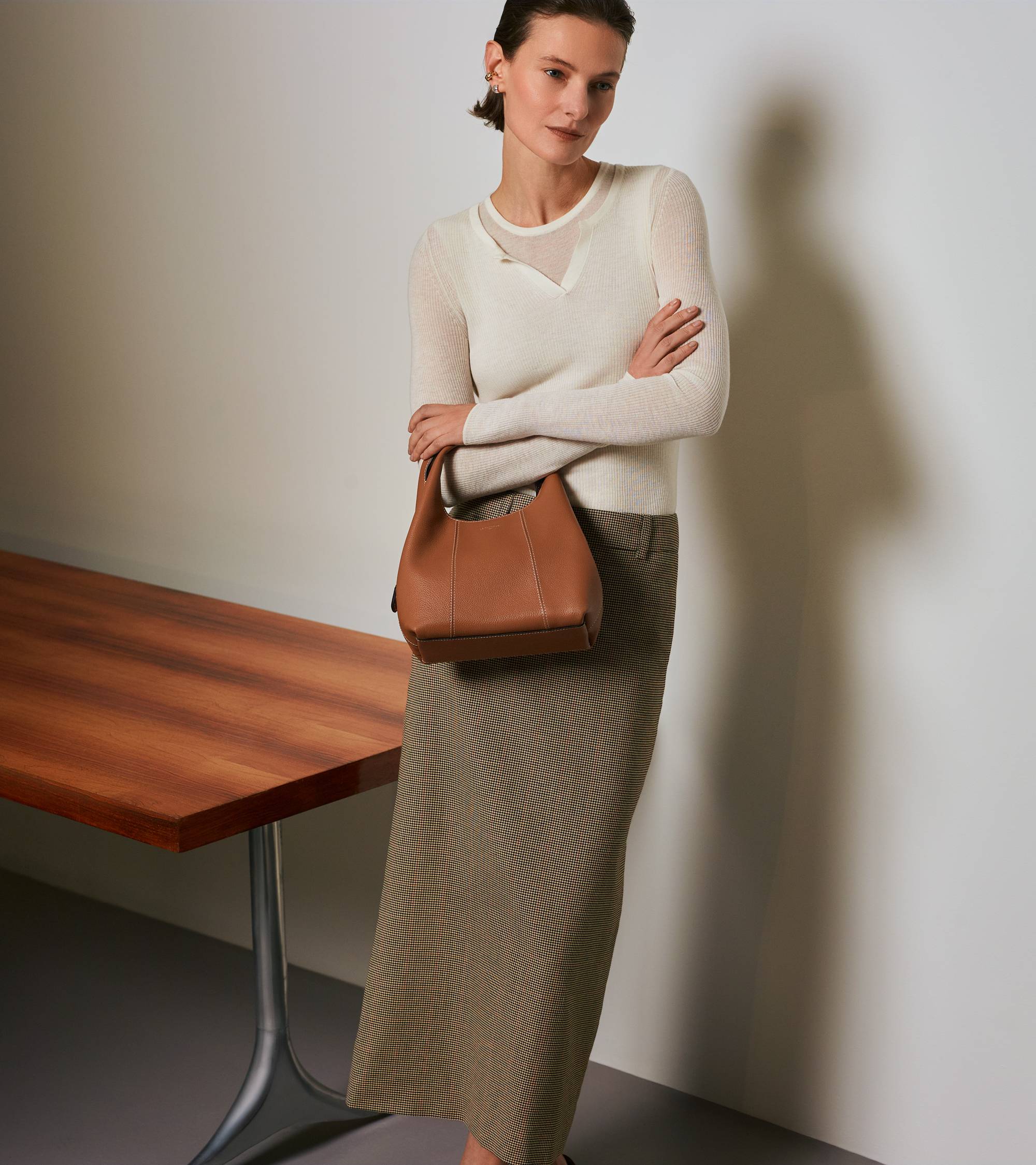 Kleine Handtasche Juliette aus genarbtem Leder