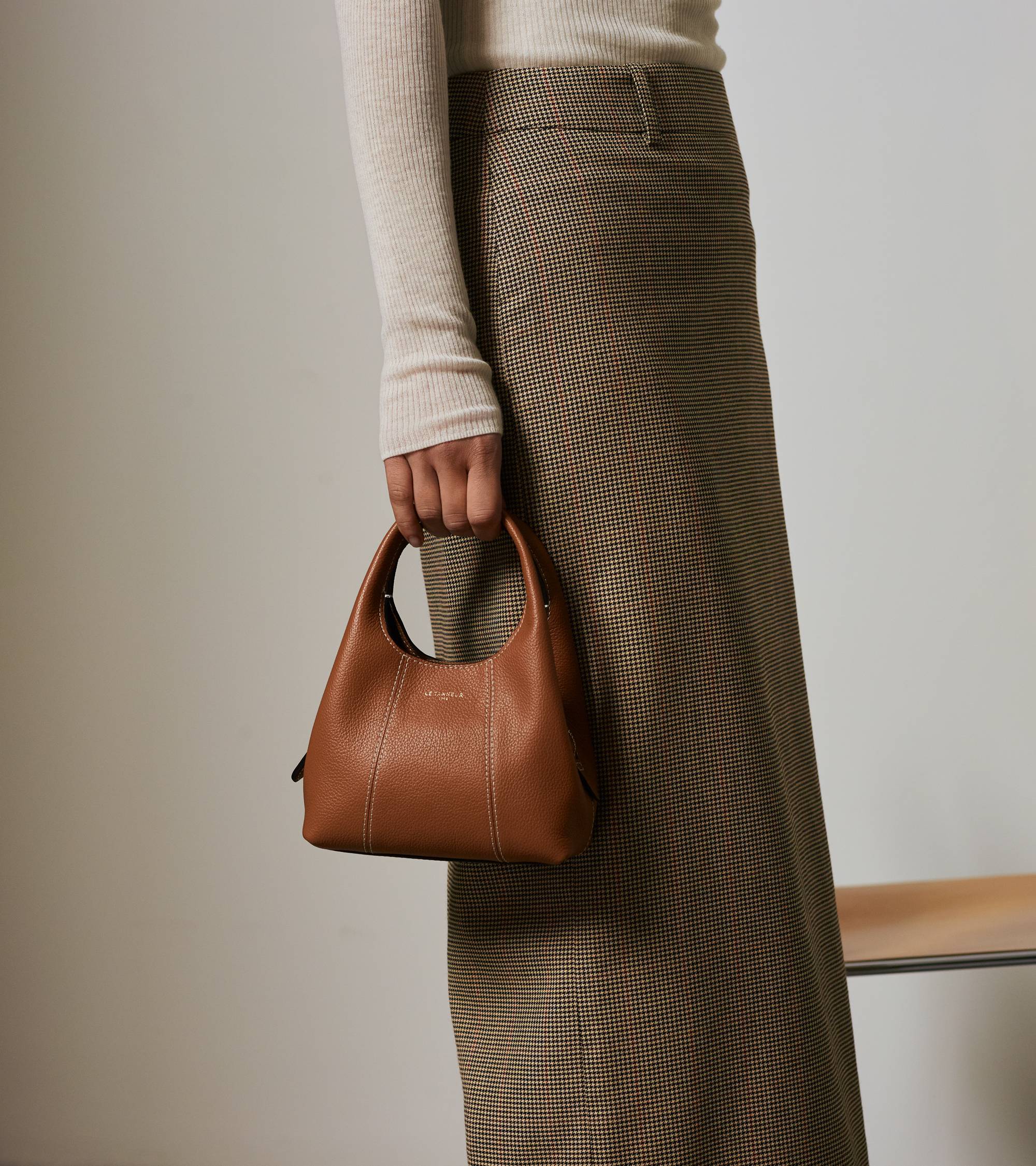 Mini-Handtasche Juliette aus genarbtem Leder