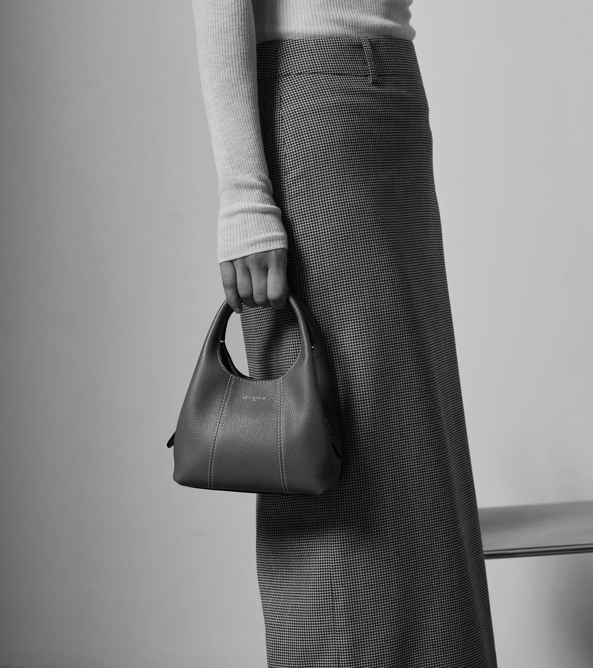 Mini-Handtasche Juliette aus genarbtem Leder