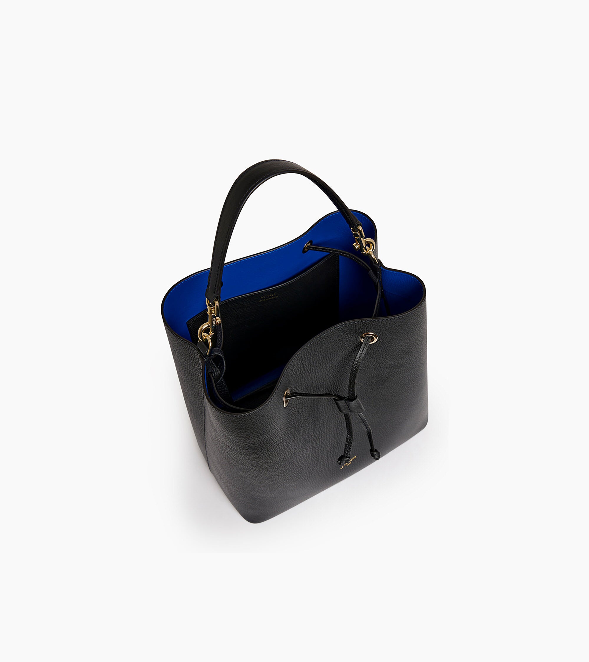 Große Bucket Bag Louise aus genarbtem Leder