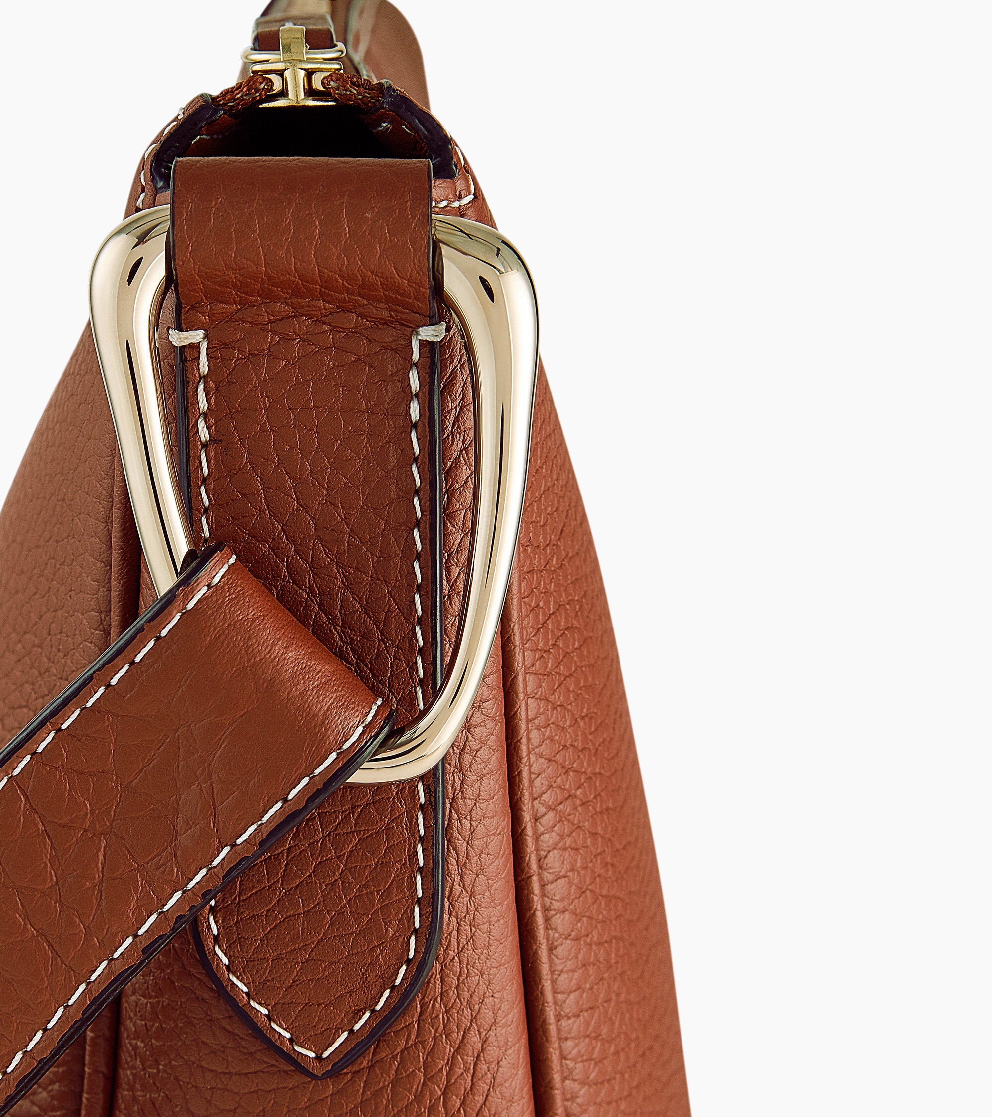 Mittelgroße Hobo-Tasche Madeleine aus genarbtem Kalbsleder