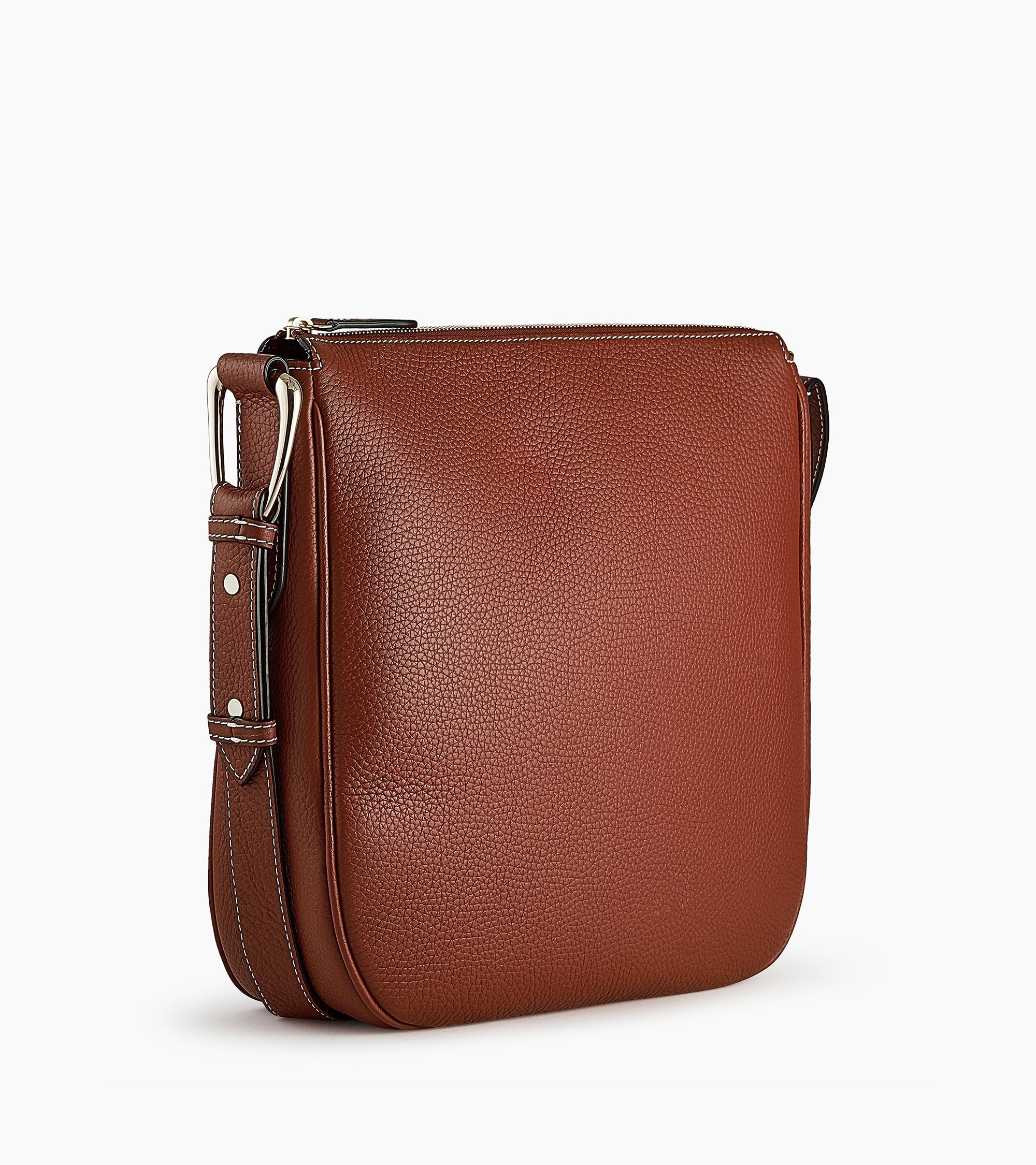 Mittelgroße Hobo-Tasche Madeleine aus genarbtem Kalbsleder