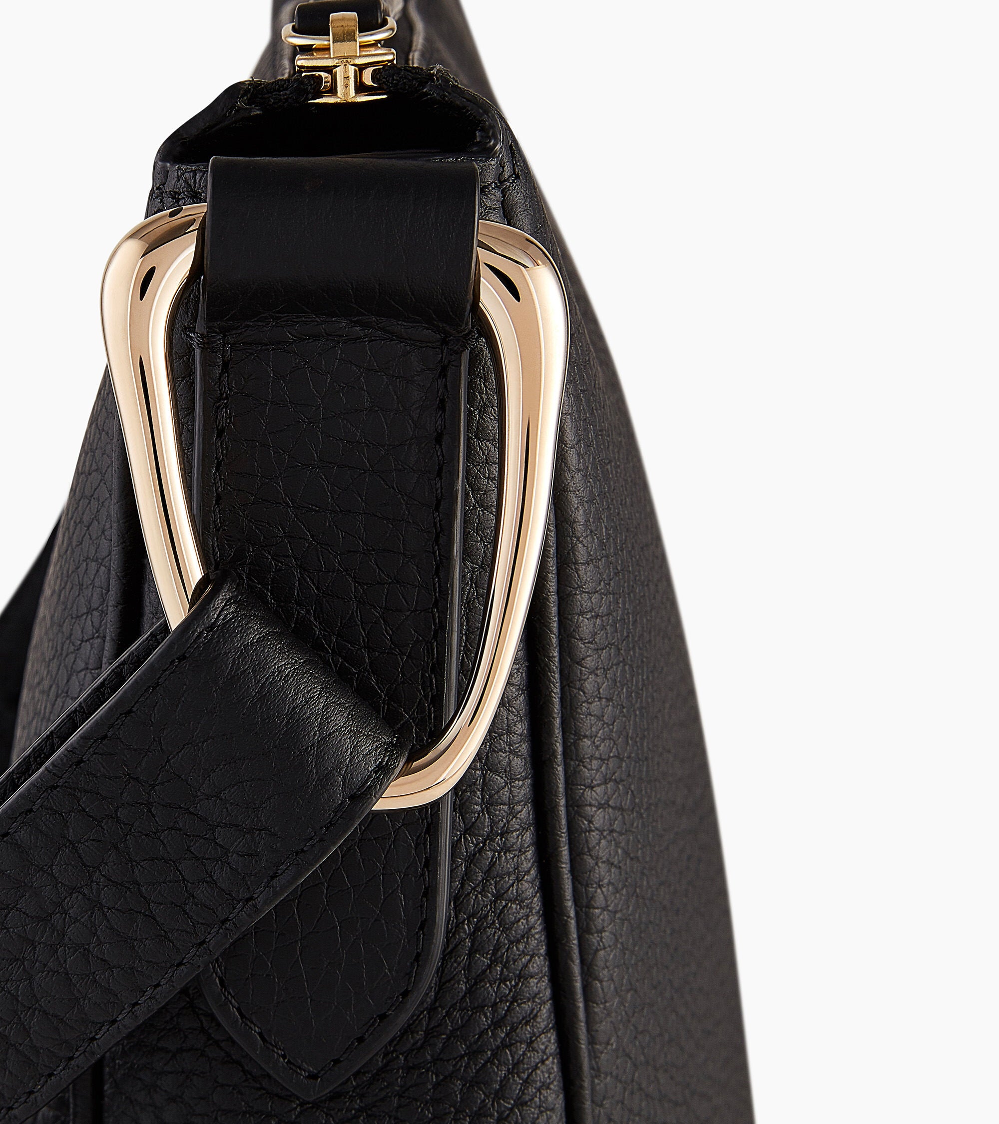 Mittelgroße Hobo-Tasche Madeleine aus genarbtem Kalbsleder