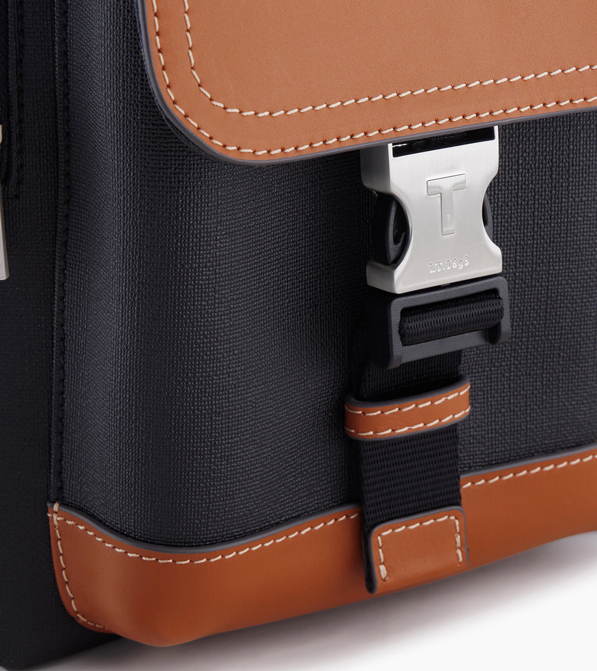 Slingtasche Maurice aus beschichtetem Canvas schwarz & braun