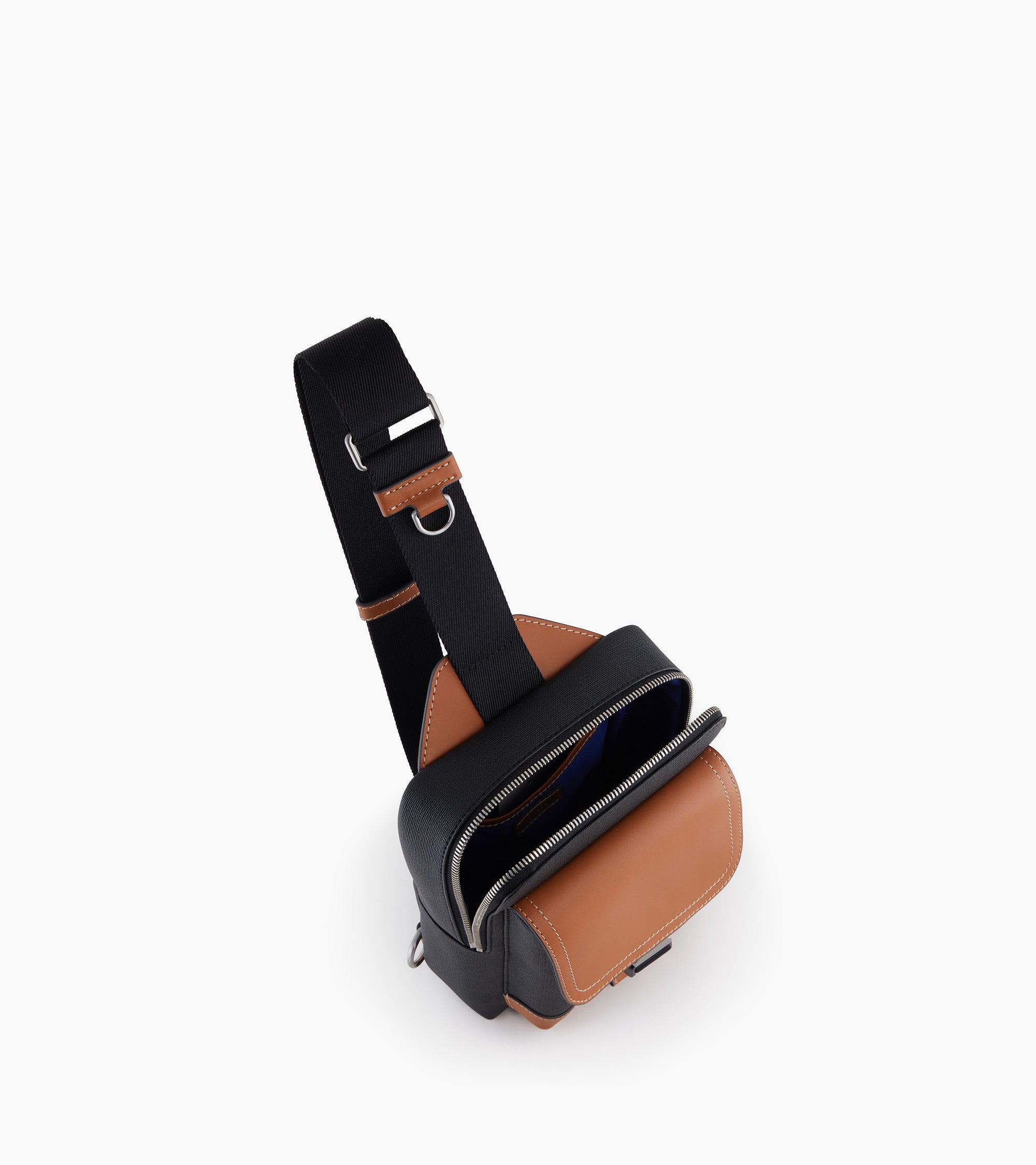 Slingtasche Maurice aus beschichtetem Canvas schwarz & braun