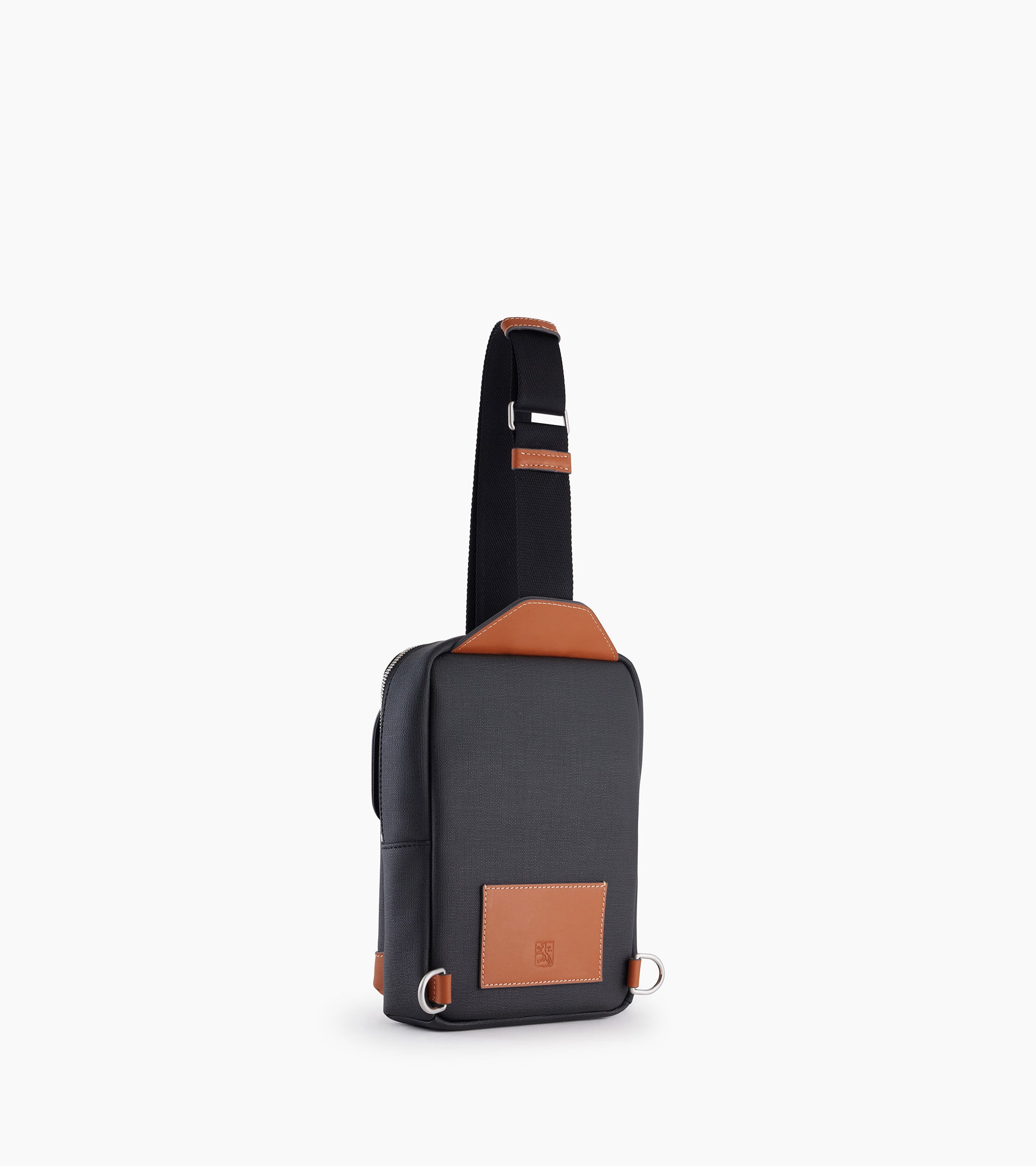 Slingtasche Maurice aus beschichtetem Canvas schwarz & braun