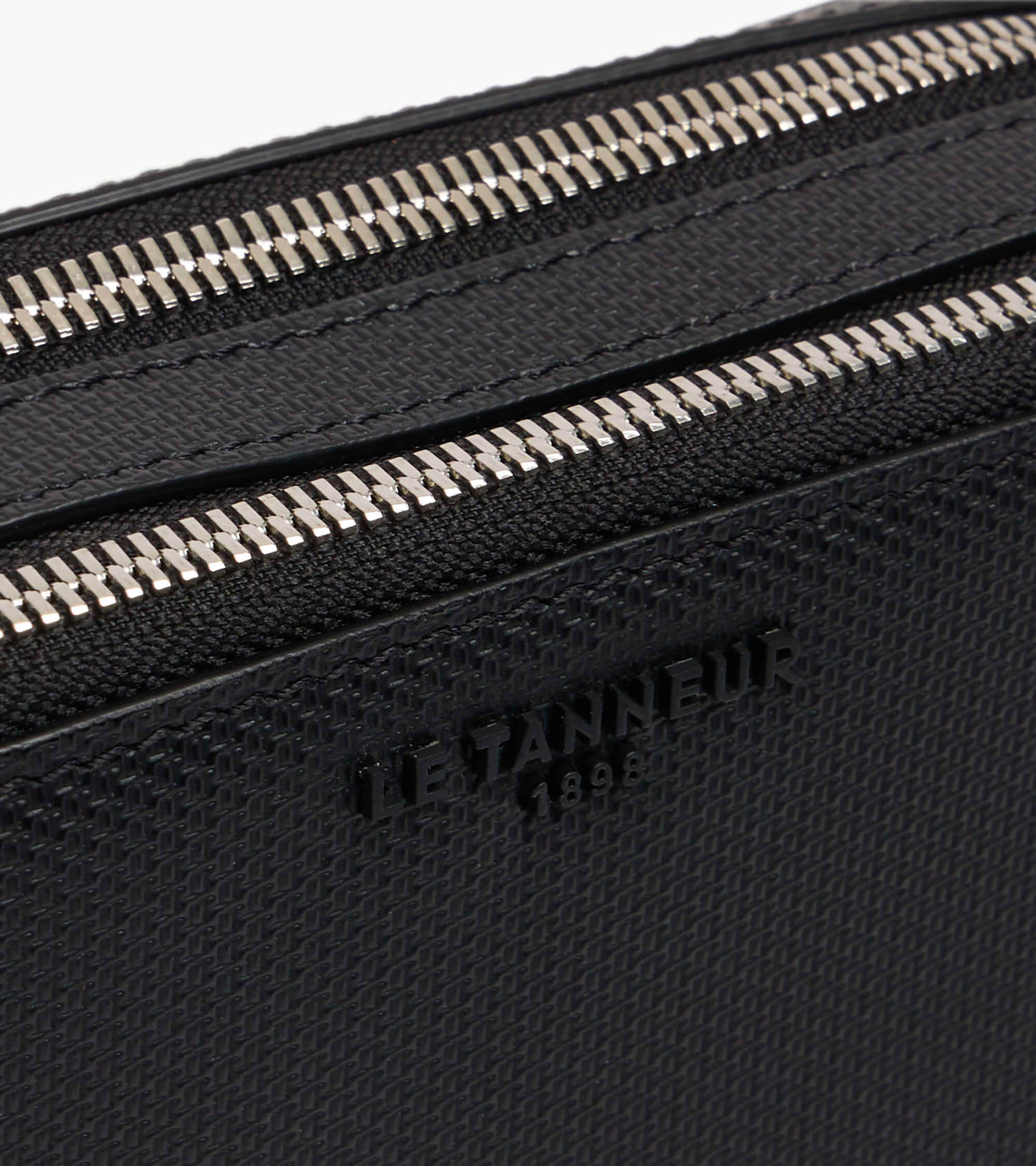 Kleine Umhängetasche aus Leder mit 2 Fächern und T-Signatur