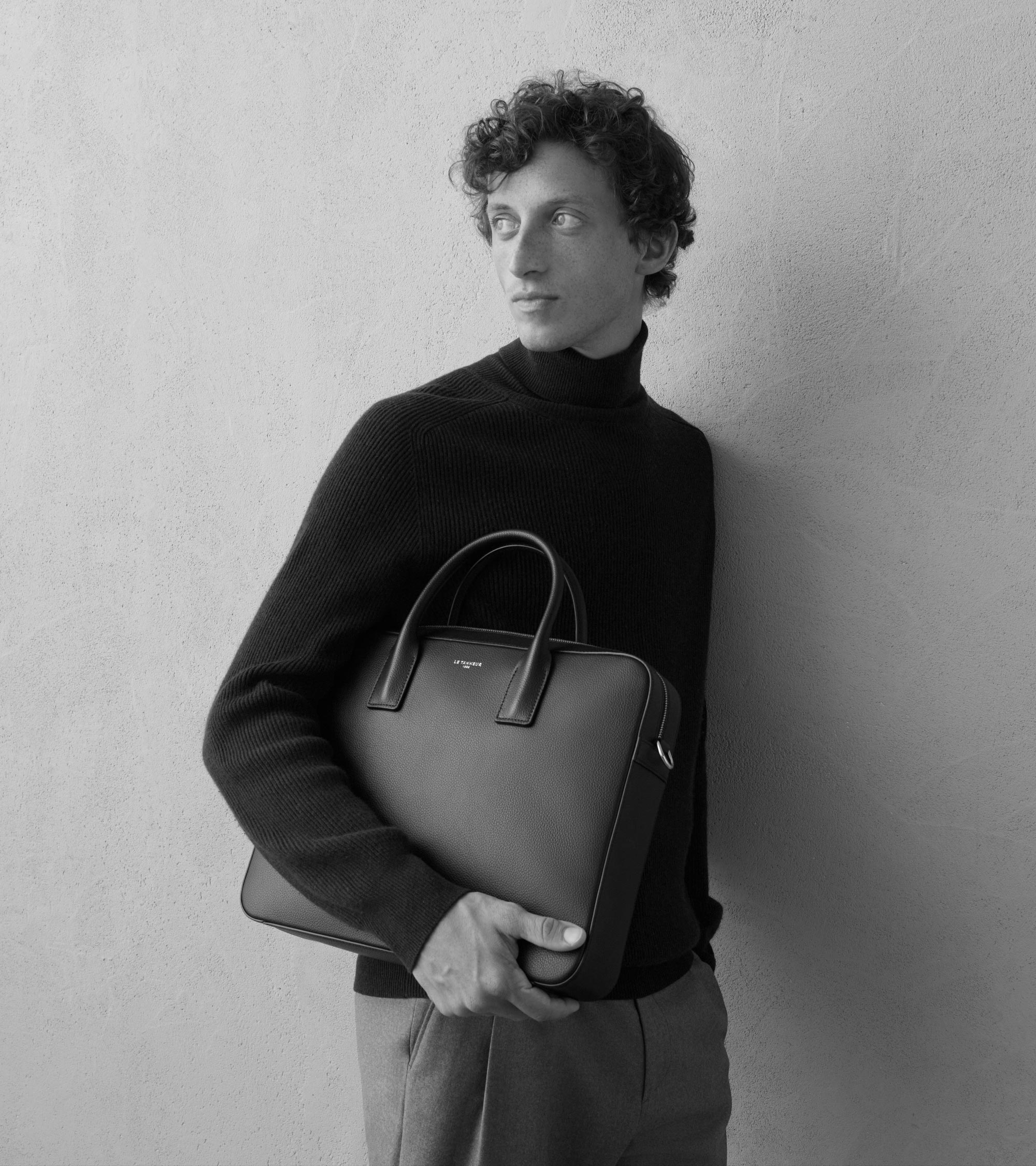 Aktentasche Emile 14 Zoll aus genarbtem Leder