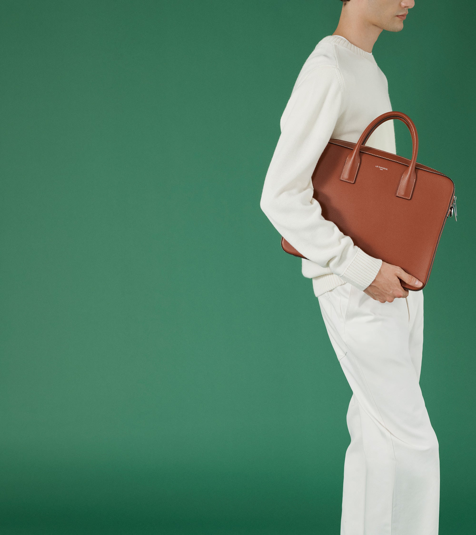 Aktentasche Emile 14 Zoll aus genarbtem Leder