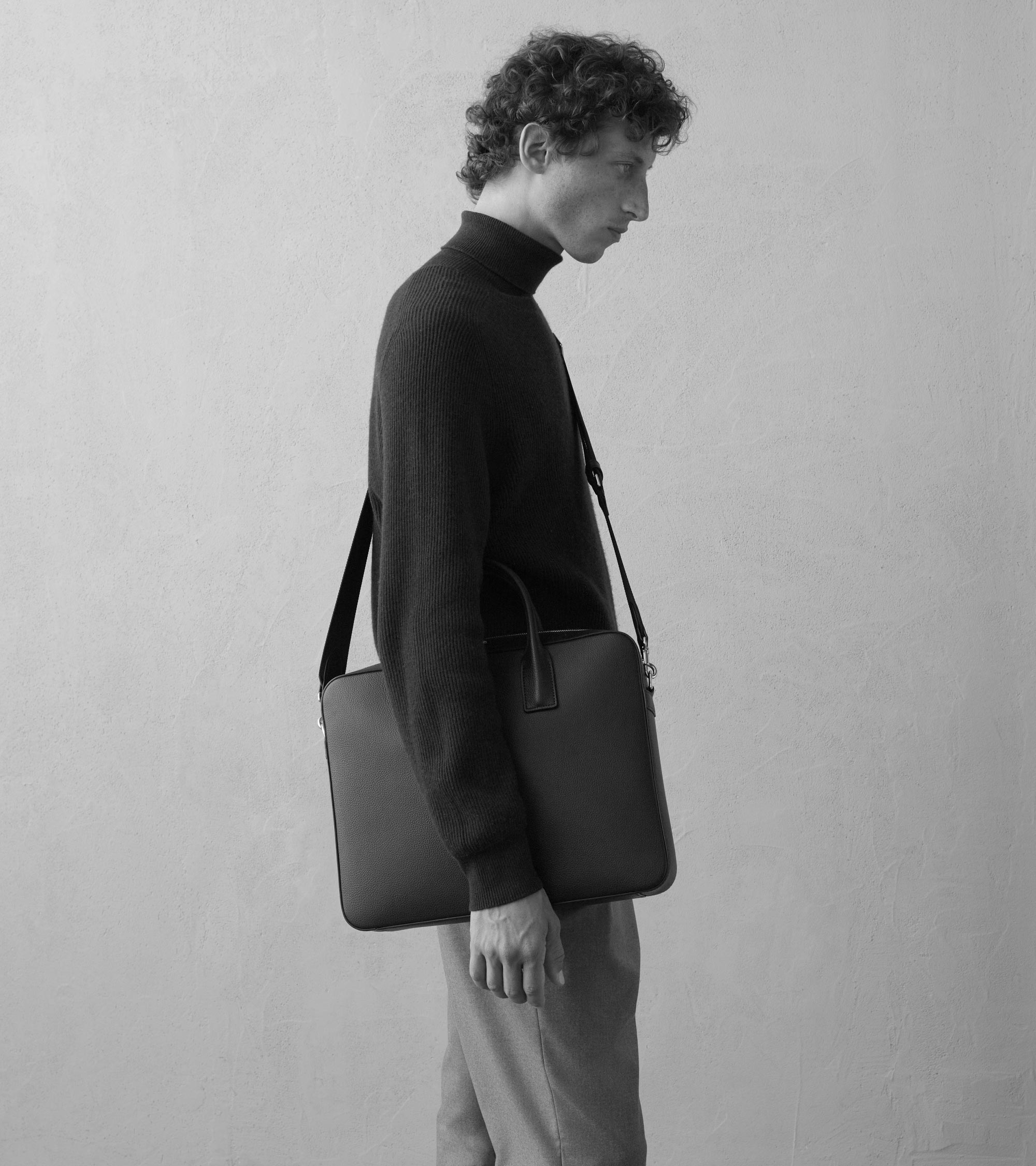 Aktentasche Emile 14 Zoll aus genarbtem Leder