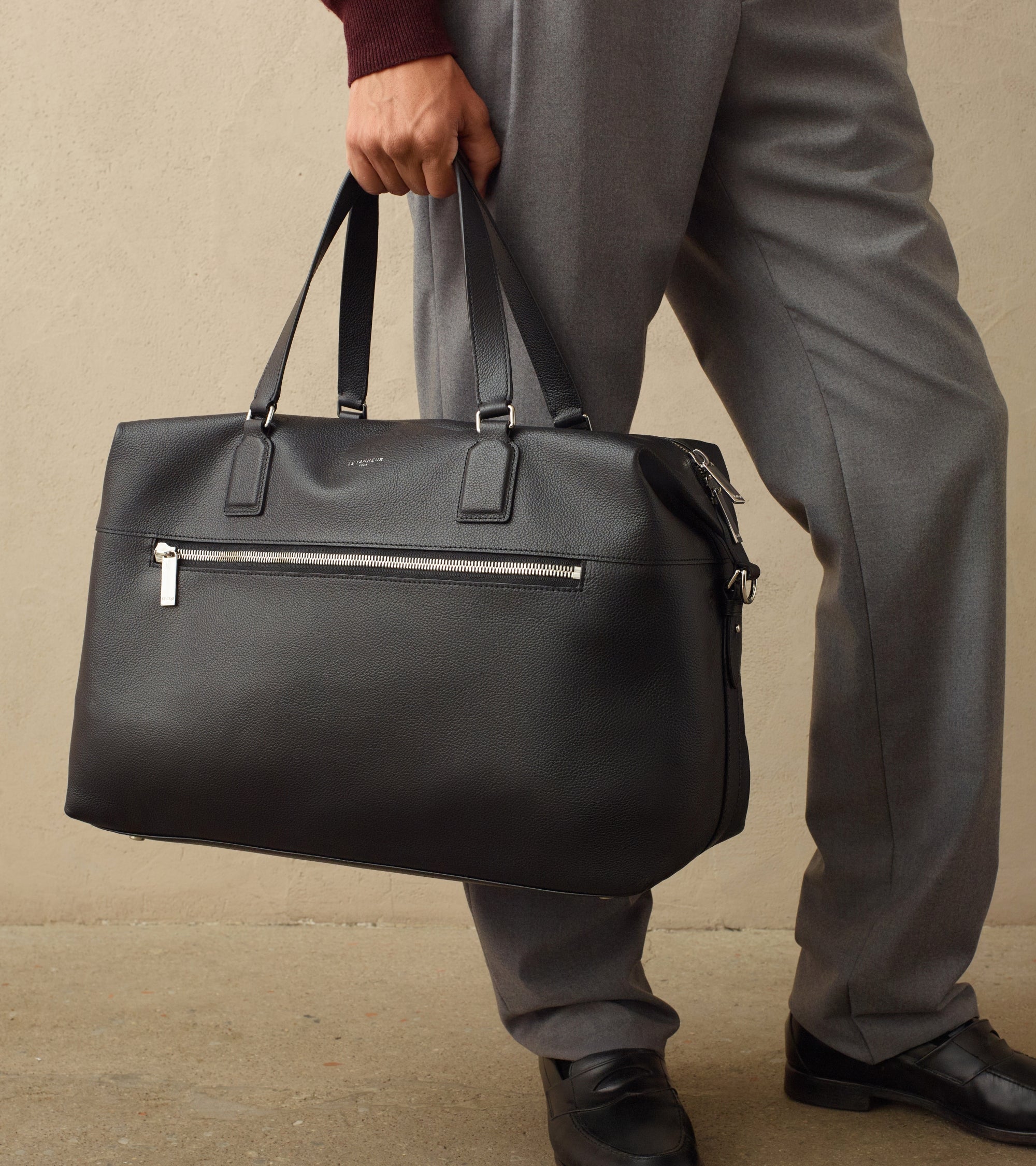 24-Stunden-Reisetasche Emile aus genarbtem Leder