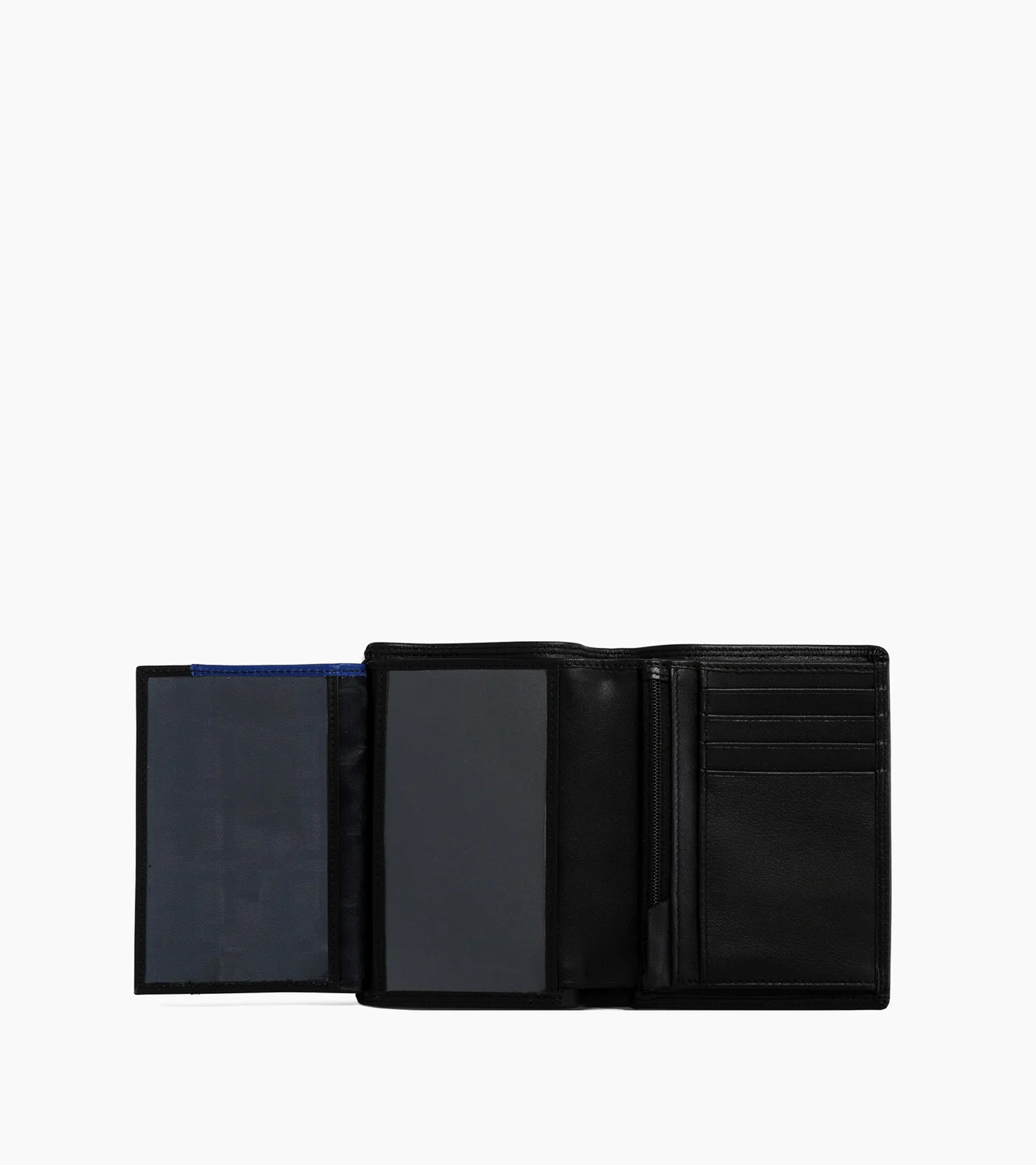 Mittelgroße Faltgeldbörse Martin mit Reißverschluss Hochformat Glattleder