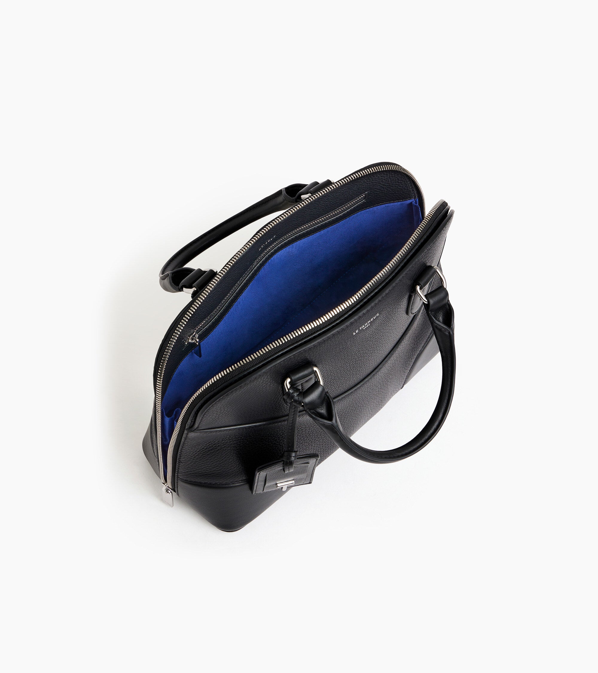 Mittelgroße Handtasche Romy aus genarbtem Kreuz- und Glattleder