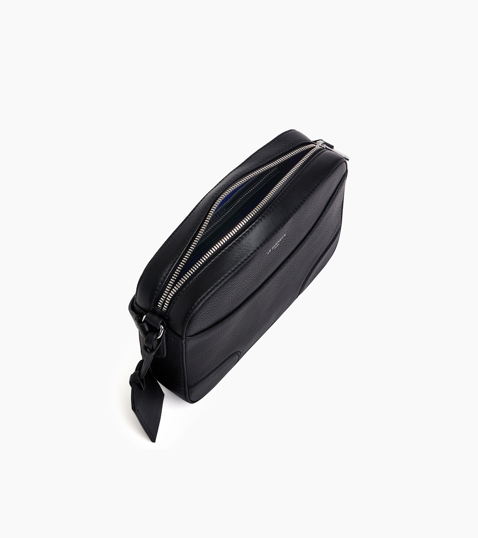 Mittelgroße Umhängetasche Romy aus genarbtem Glattleder