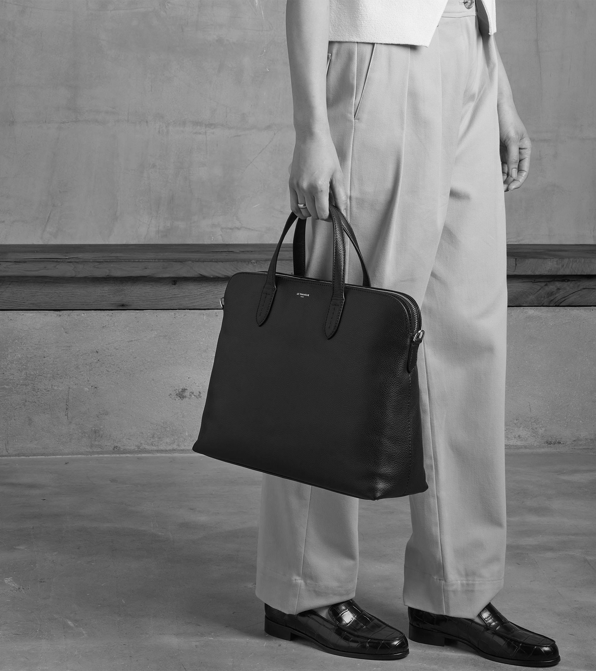 Aktentasche Sophie 14 Zoll 1 Faltfach genarbtes Leder