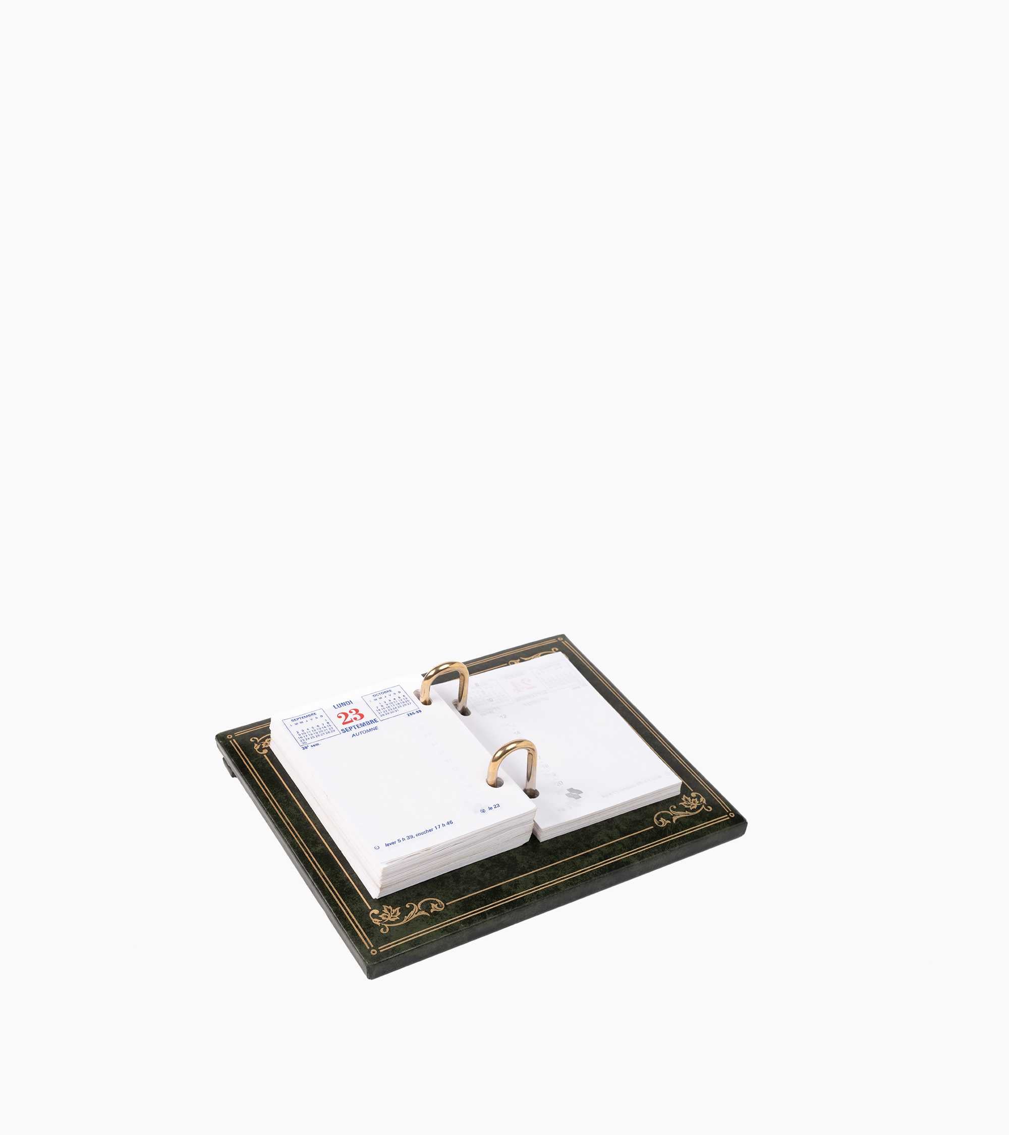 Expositor de calendario de piel