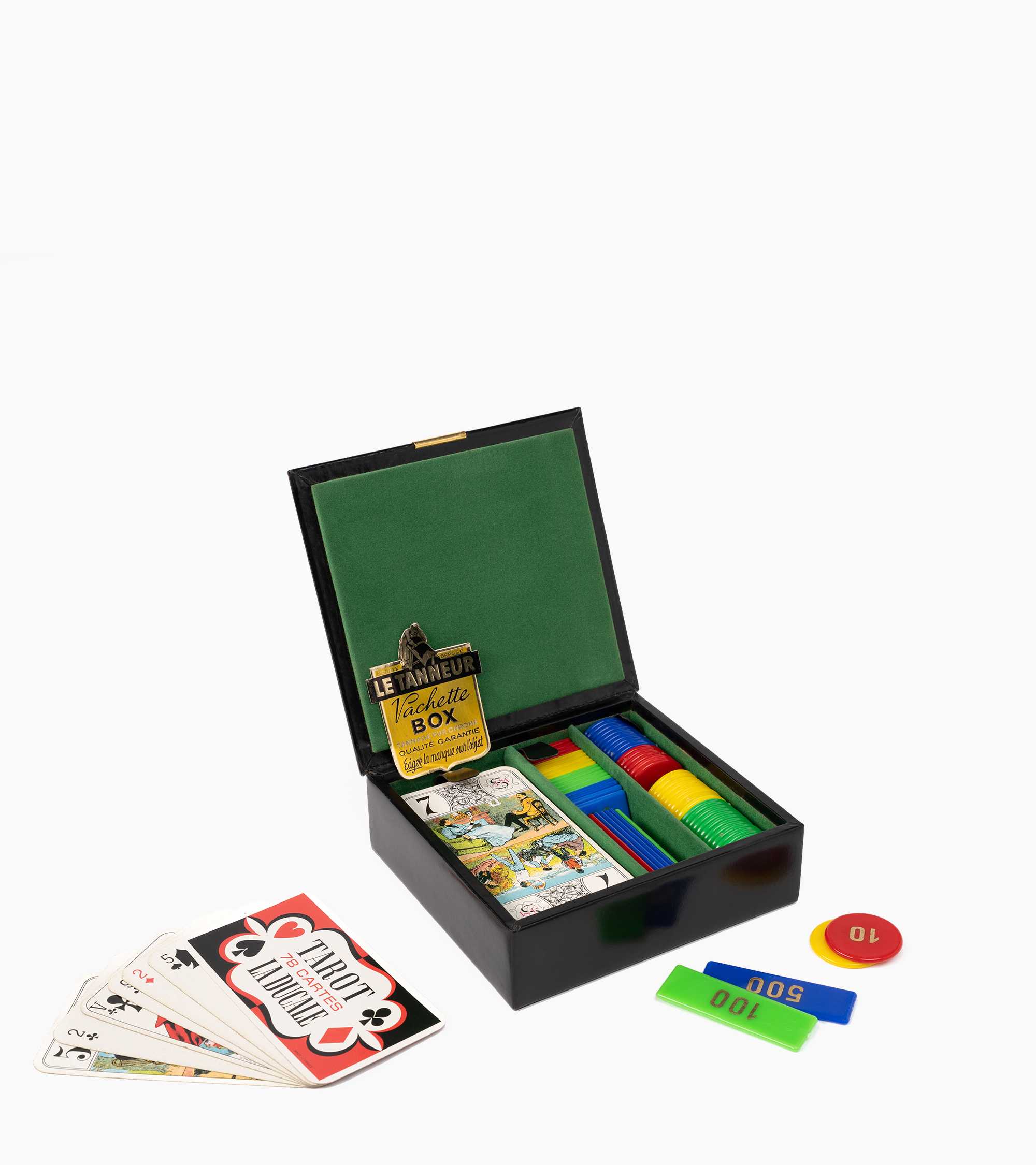 Small leather games case