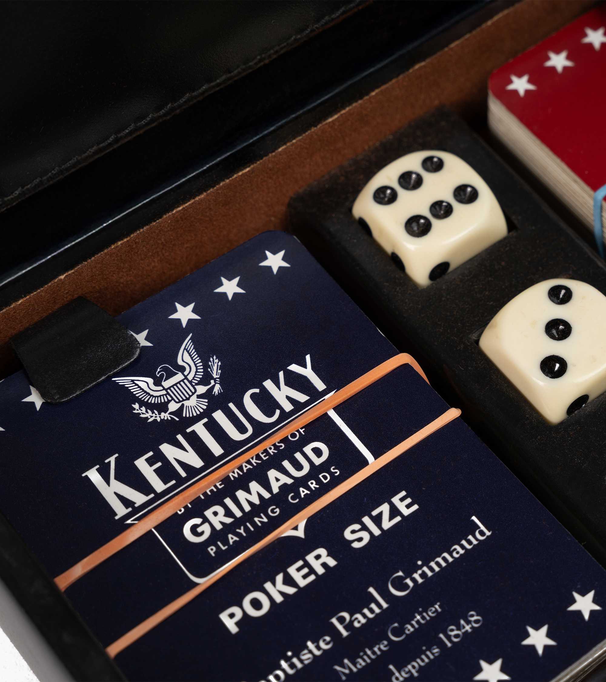 Kleine Bridge-Schatulle aus Leder