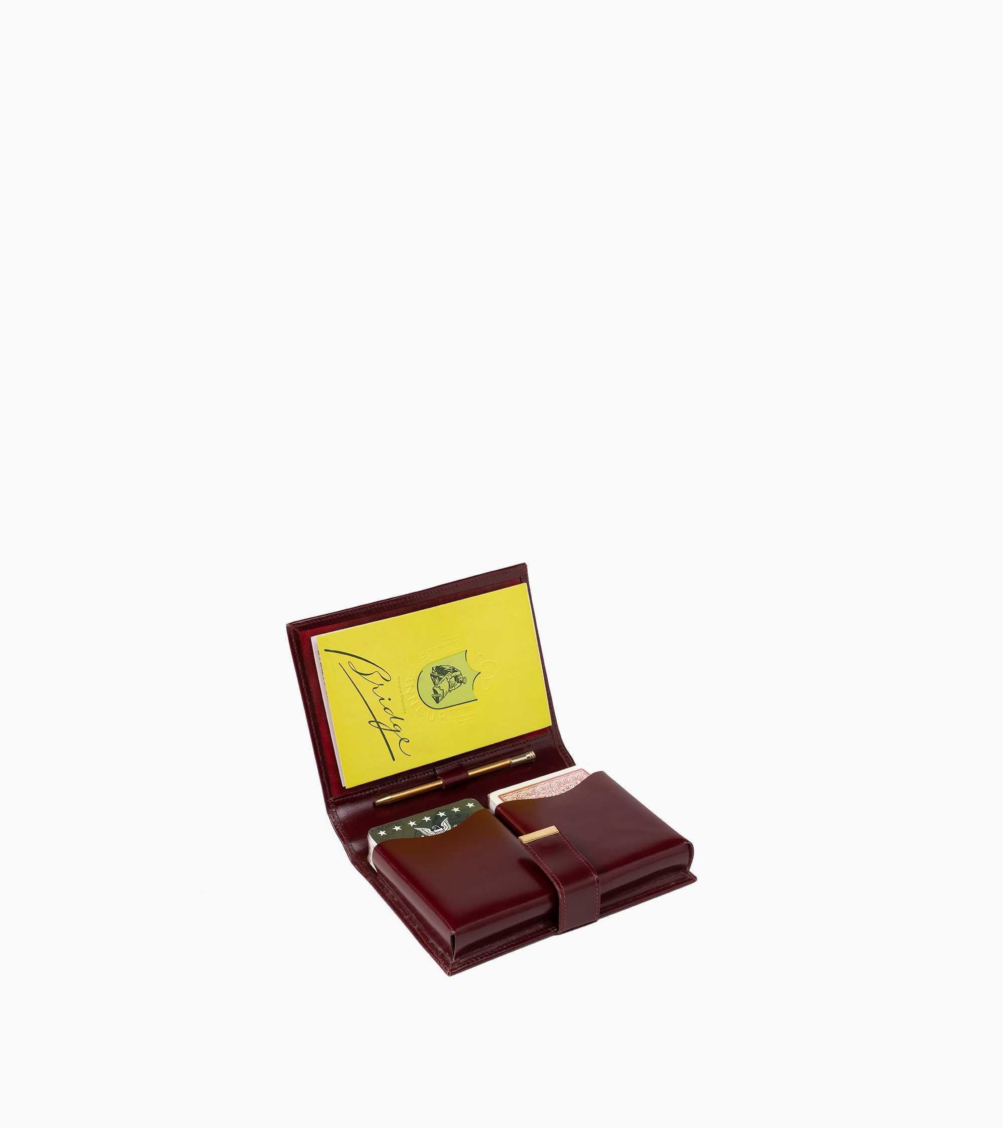 Small leather bridge card case
