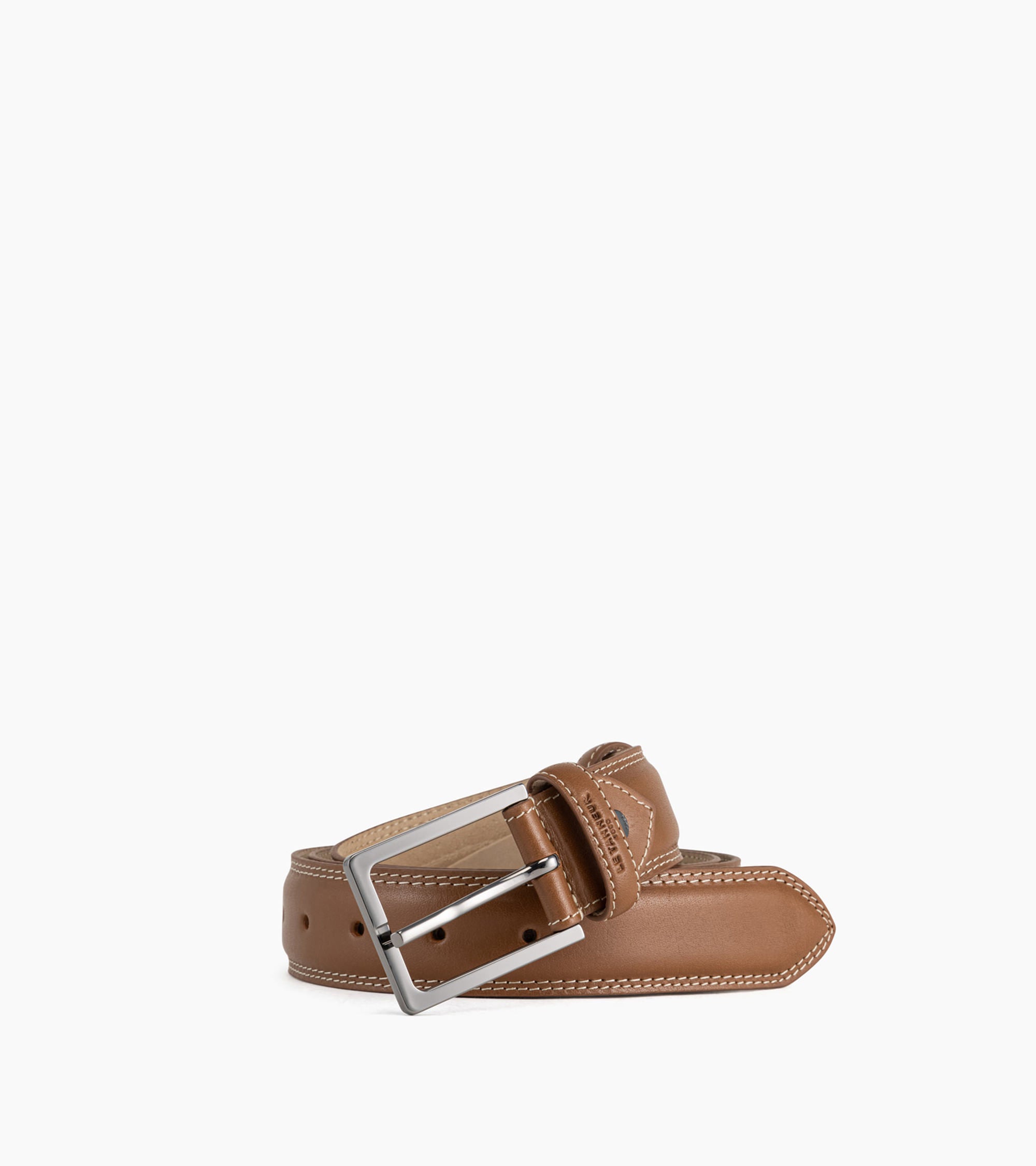 Herrengürtel Martin aus Glattleder mit quadratischer Schnalle