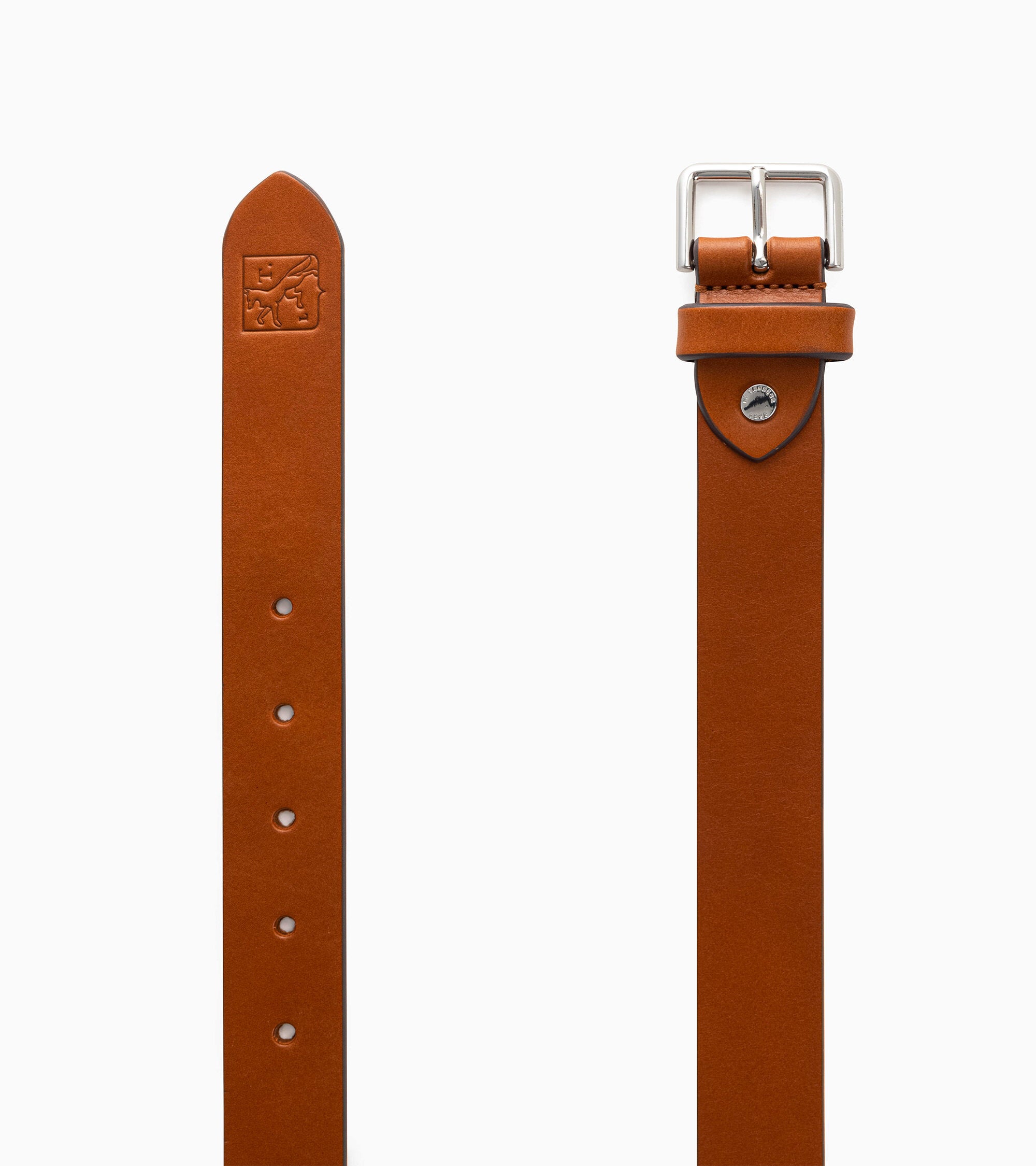 Herrengürtel aus Glattleder mit quadratischer Schnalle