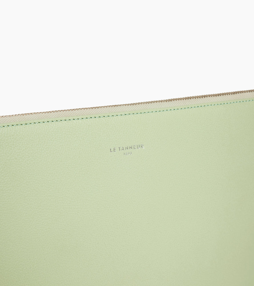 14-Zoll-Laptoptasche aus genarbtem Leder