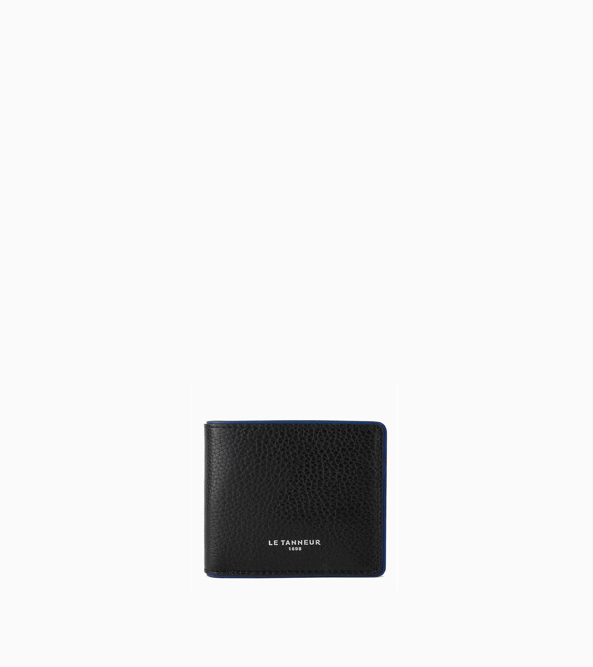 Horizontal Flap pocket Augustin pebbled leather wallet