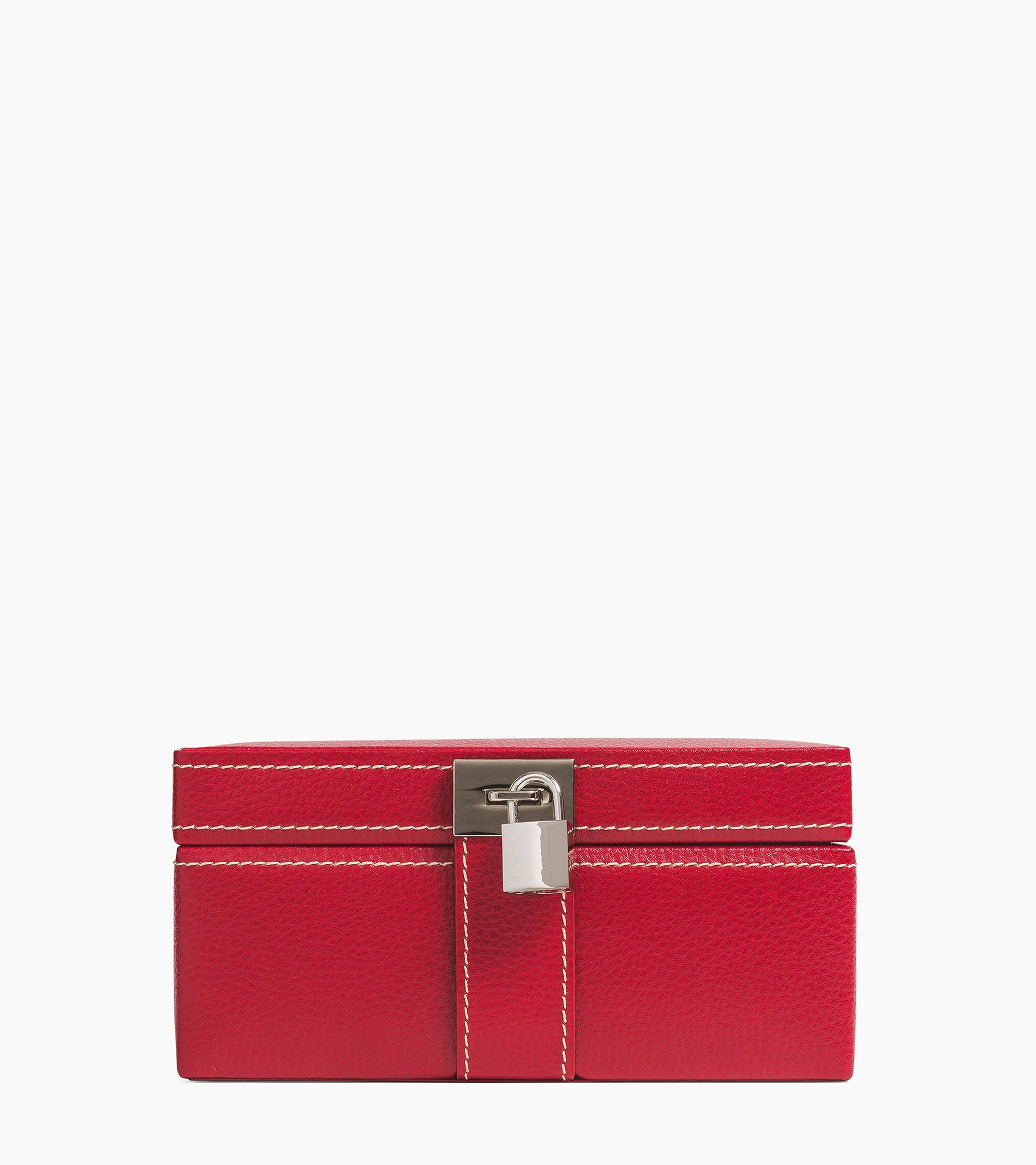 Mittelgroßer Schmuckkasten aus Leder