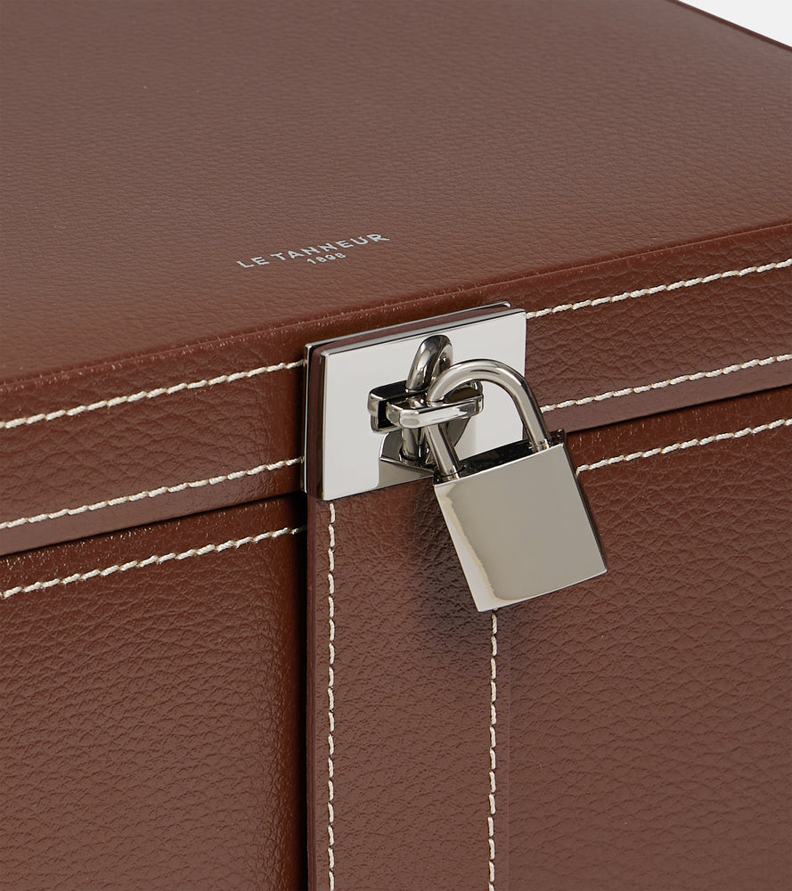 Großer Schmuckkasten aus Leder