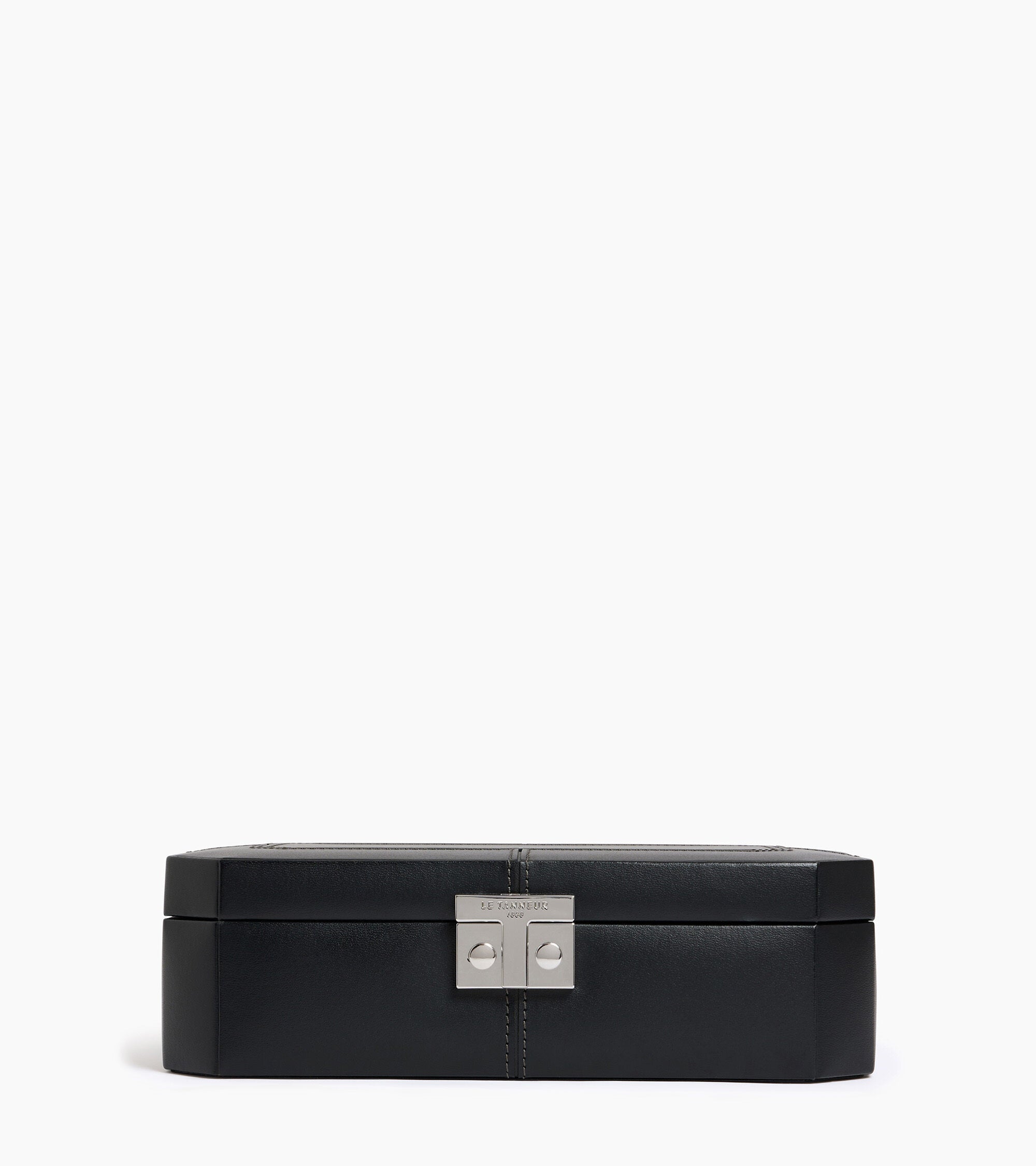 Leather box for 8 watches with T-clasp