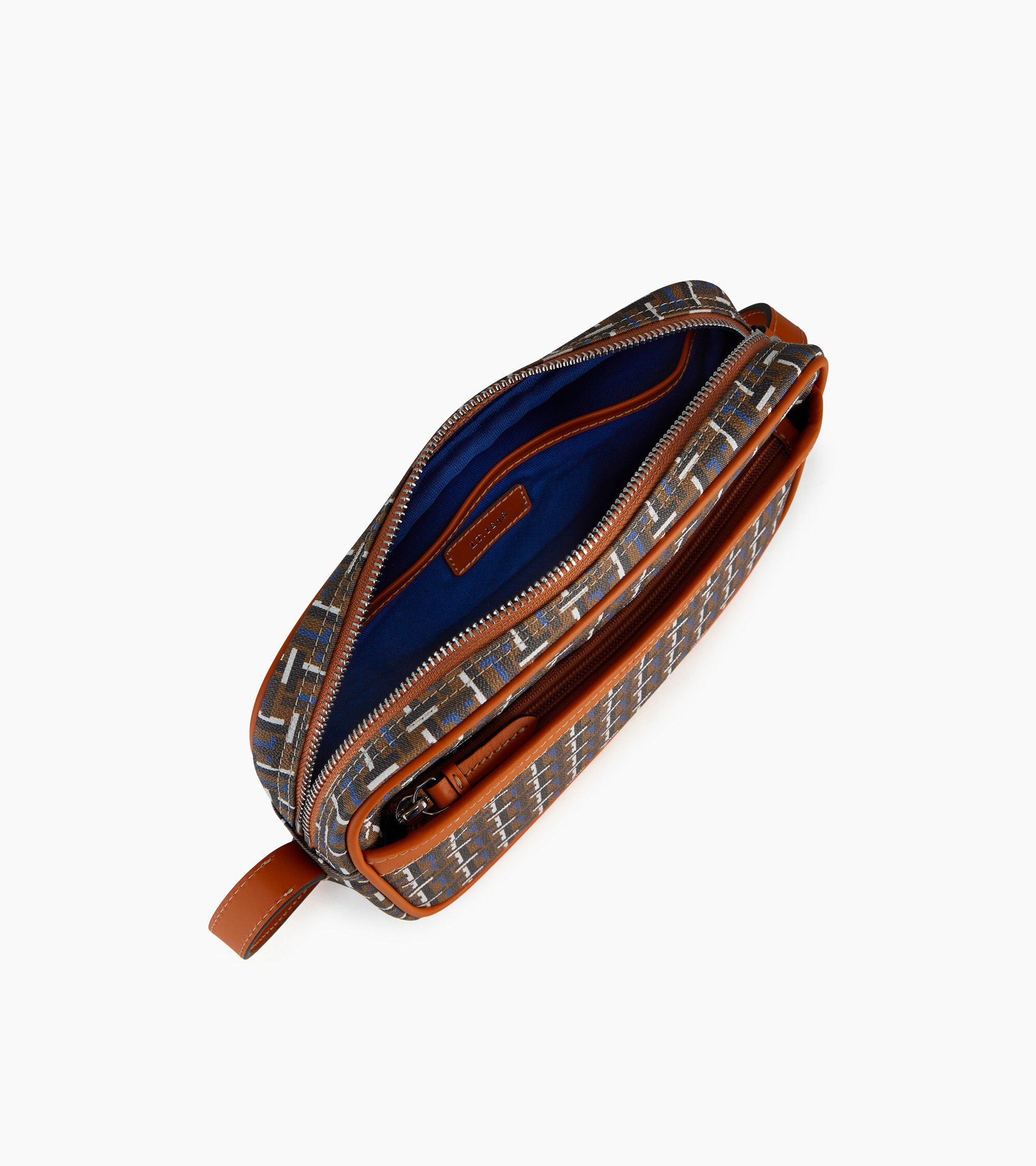 Camille small bag with crossbody strap in coated canvas