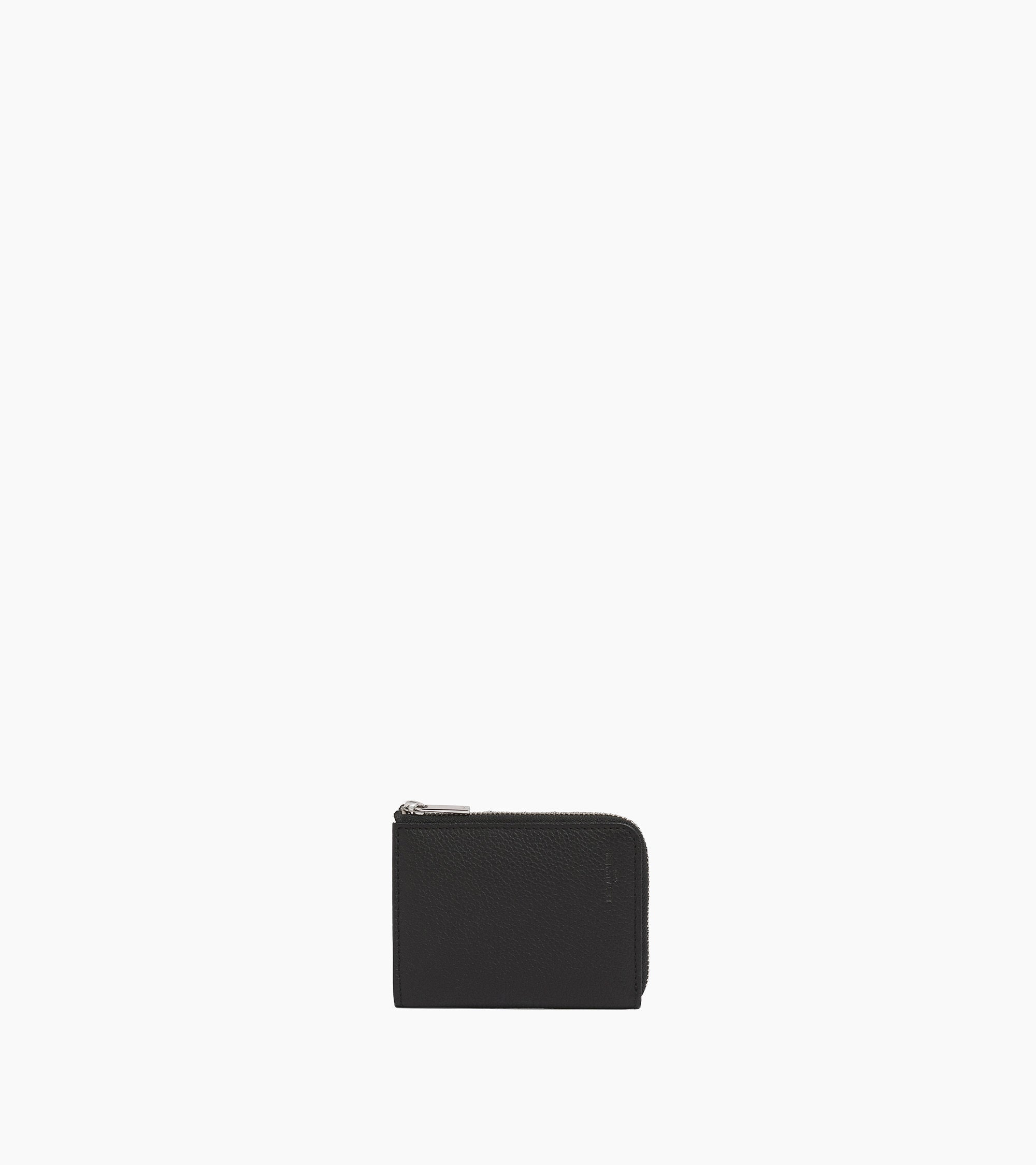 Charles L-zip coin purse in grained leather