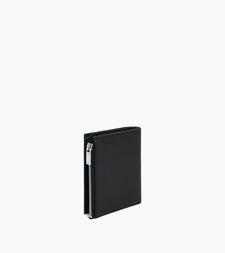 Charles medium zipped wallet in grained leather