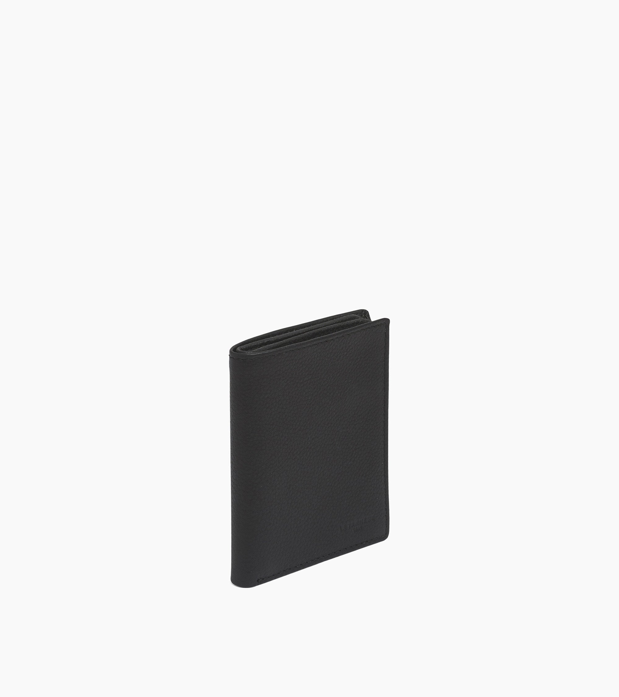 Medium Charles pebbled leather cardholder