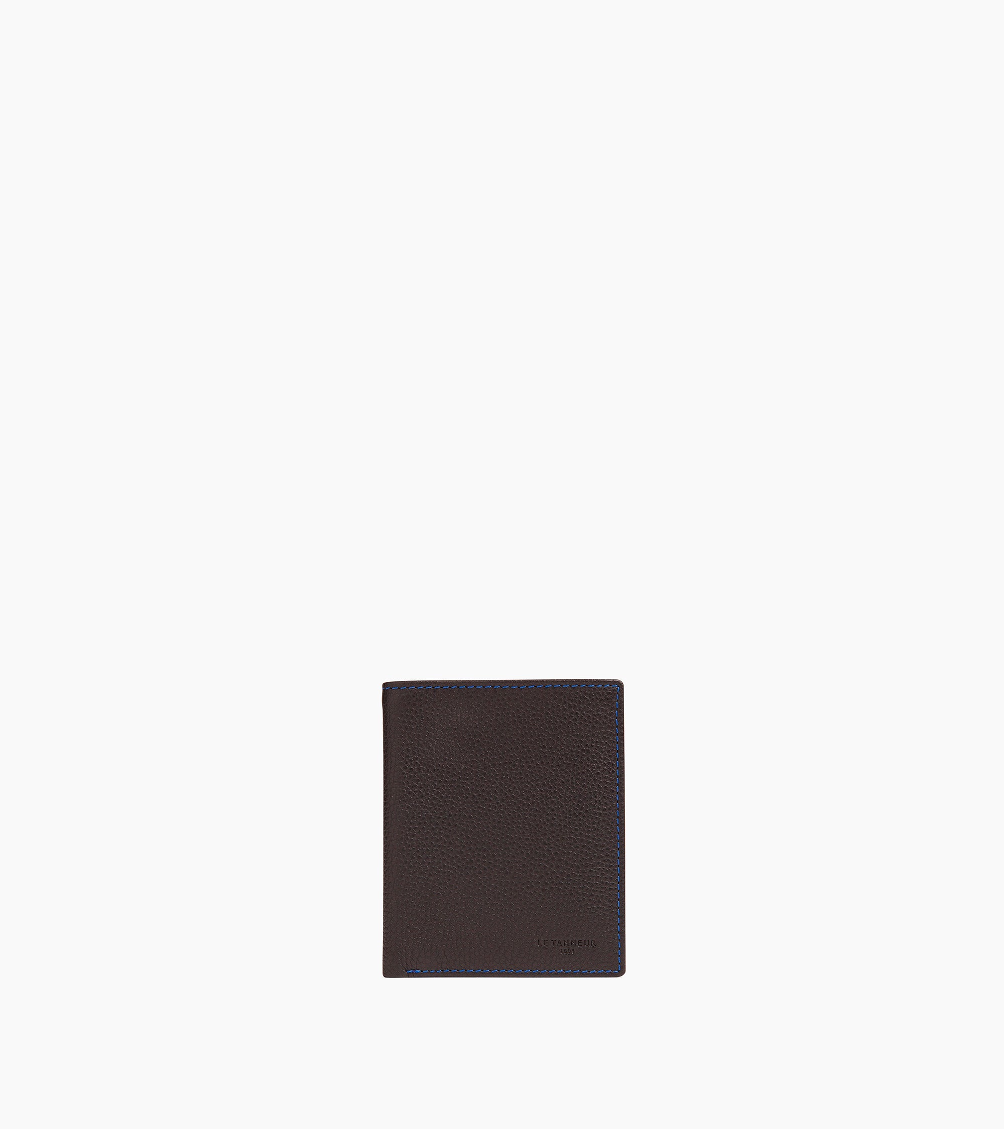 Medium Charles pebbled leather cardholder