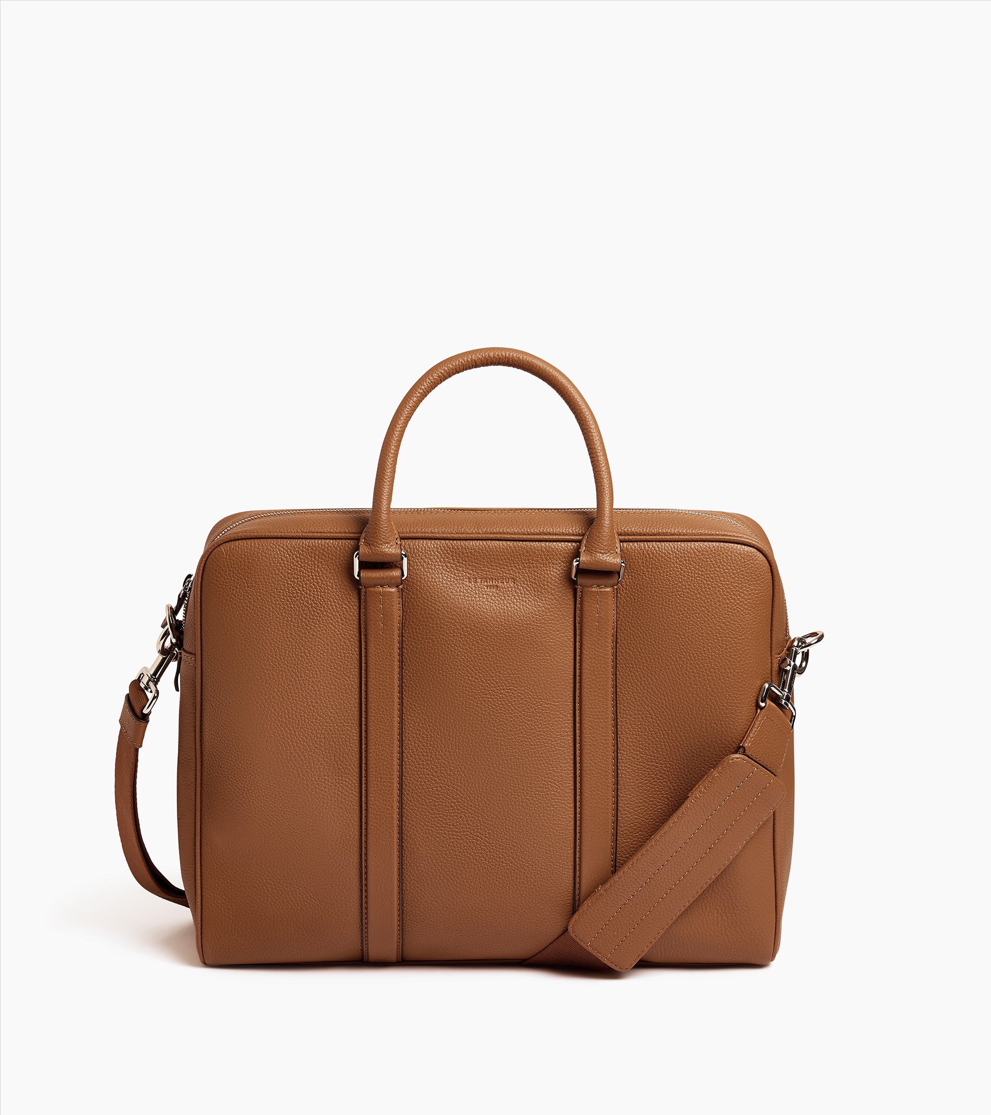 Charles 17" briefcase in grained leather small size