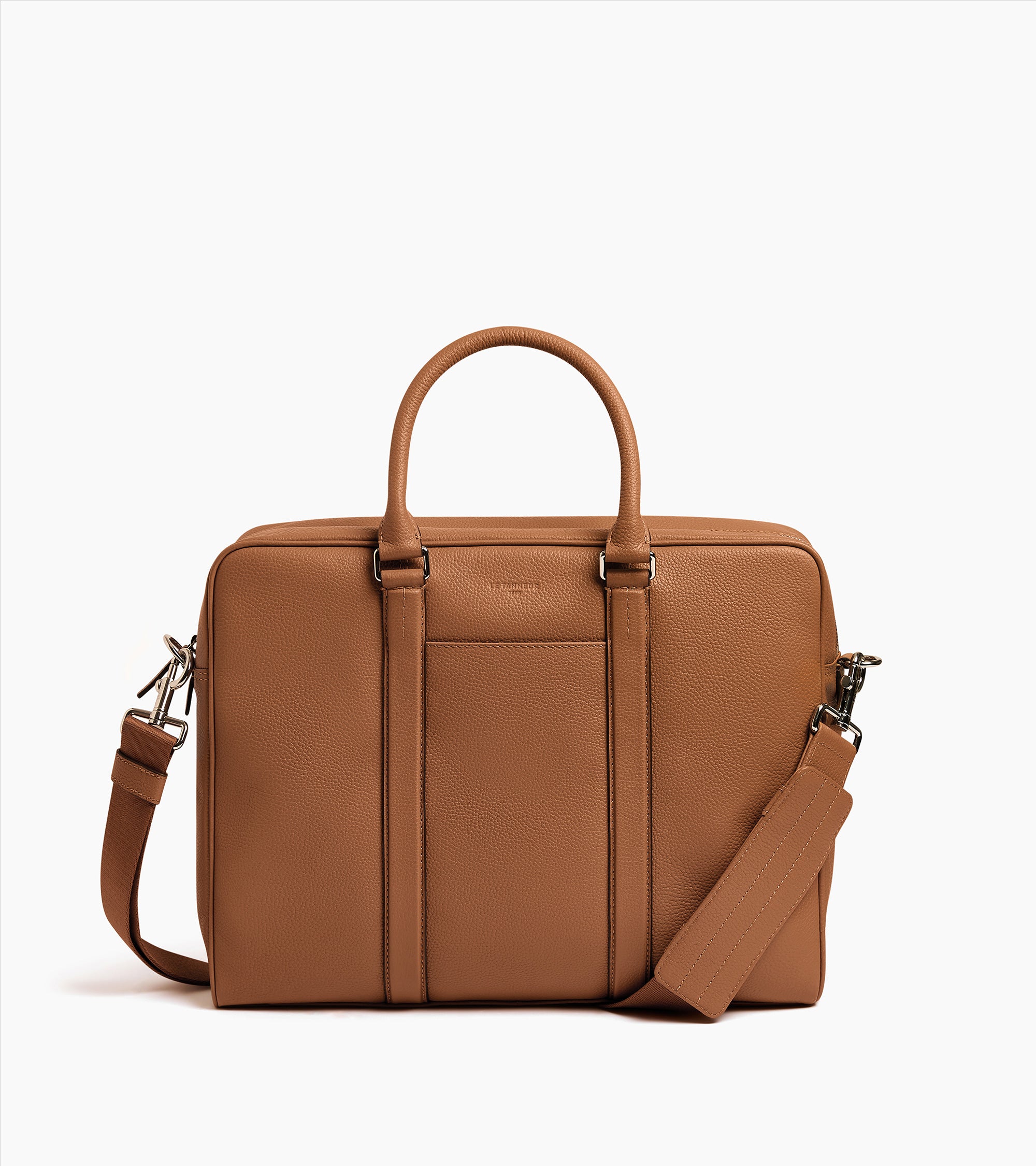 17" Charles Aktentasche aus genarbtem Leder mittleres Modell