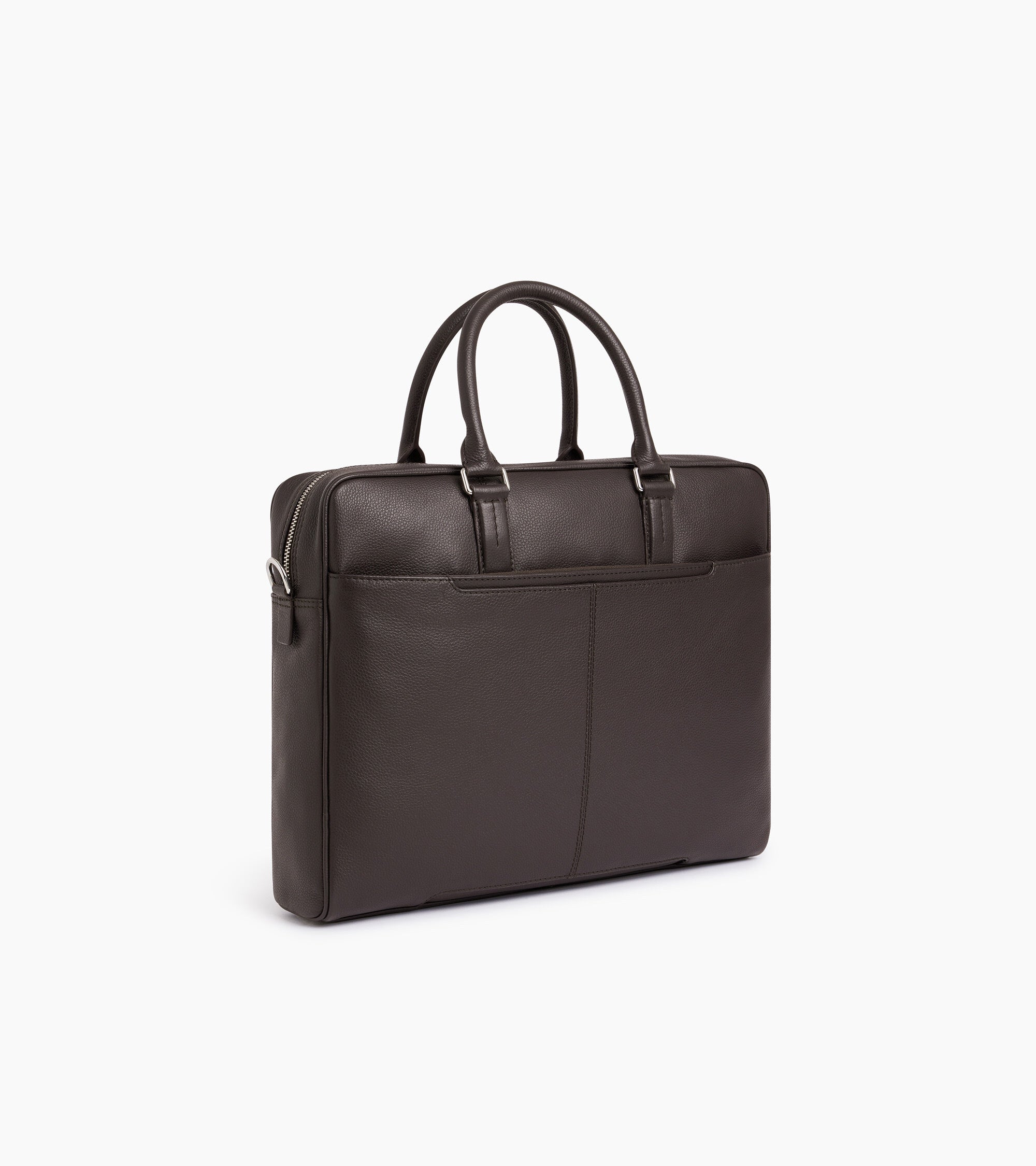 Charles 17" briefcase in grained leather medium size