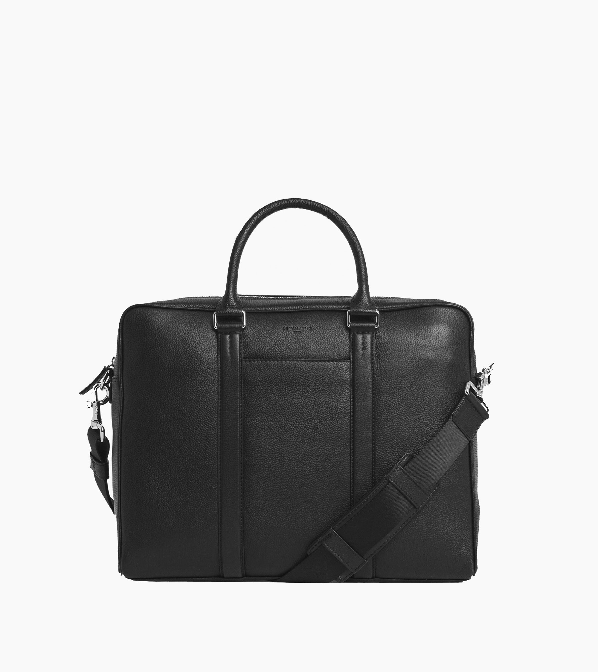 Charles 17" briefcase in grained leather medium size
